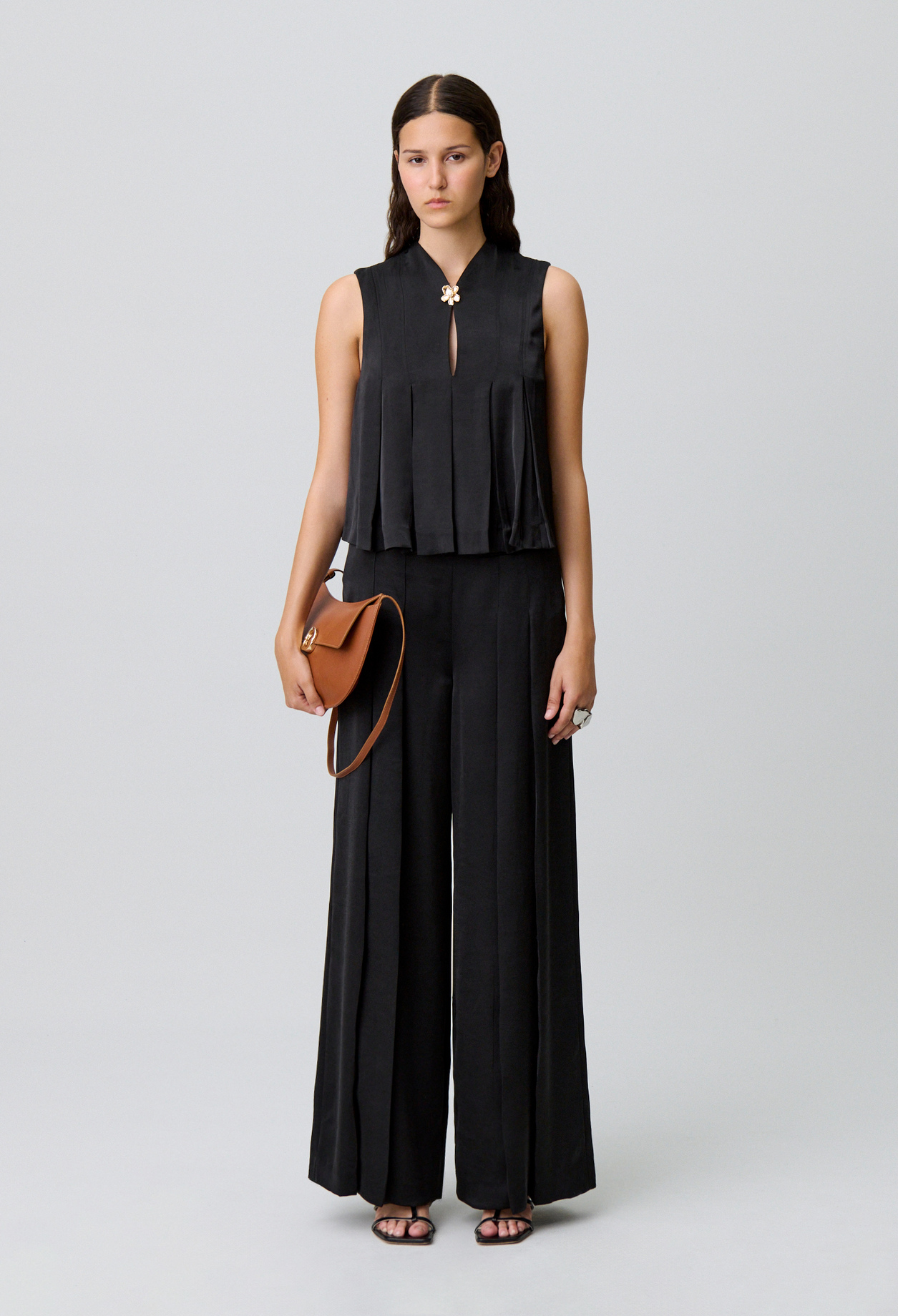 Top sin mangas fluido - Mujer - Negro - Claudie Pierlot