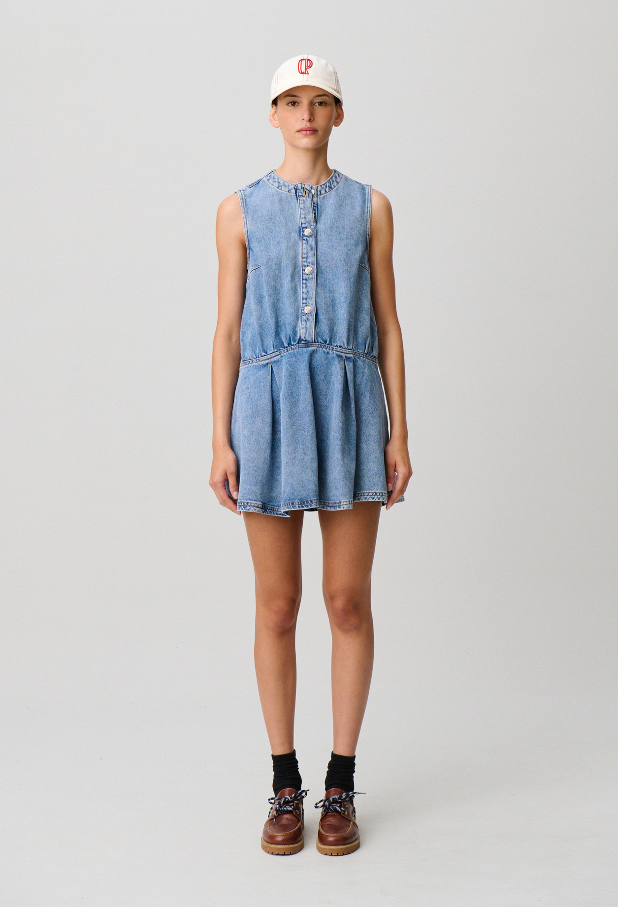 Vestido vaquero evasé desteñido - Mujer - Vaquero azul - Claudie Pierlot