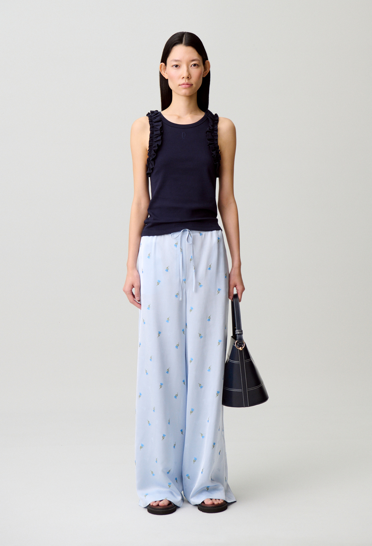 Camiseta bordada de algodón - Mujer - Marina - Claudie Pierlot