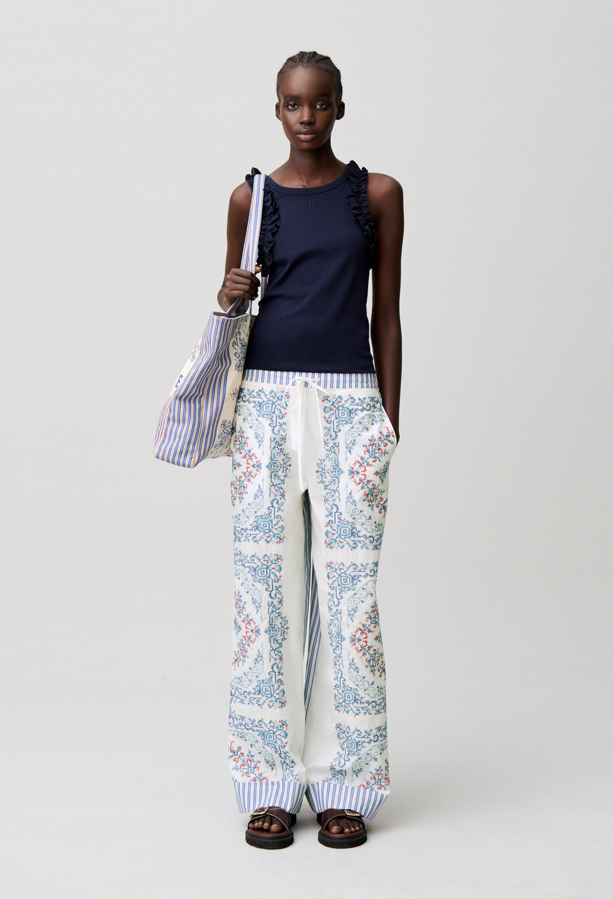 Pantalón de algodón - Mujer - Multico - Claudie Pierlot