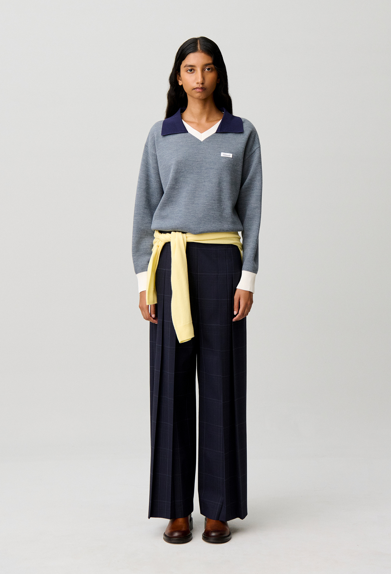 Pantalón ancho de cuadros - Mujer - Multico - Claudie Pierlot