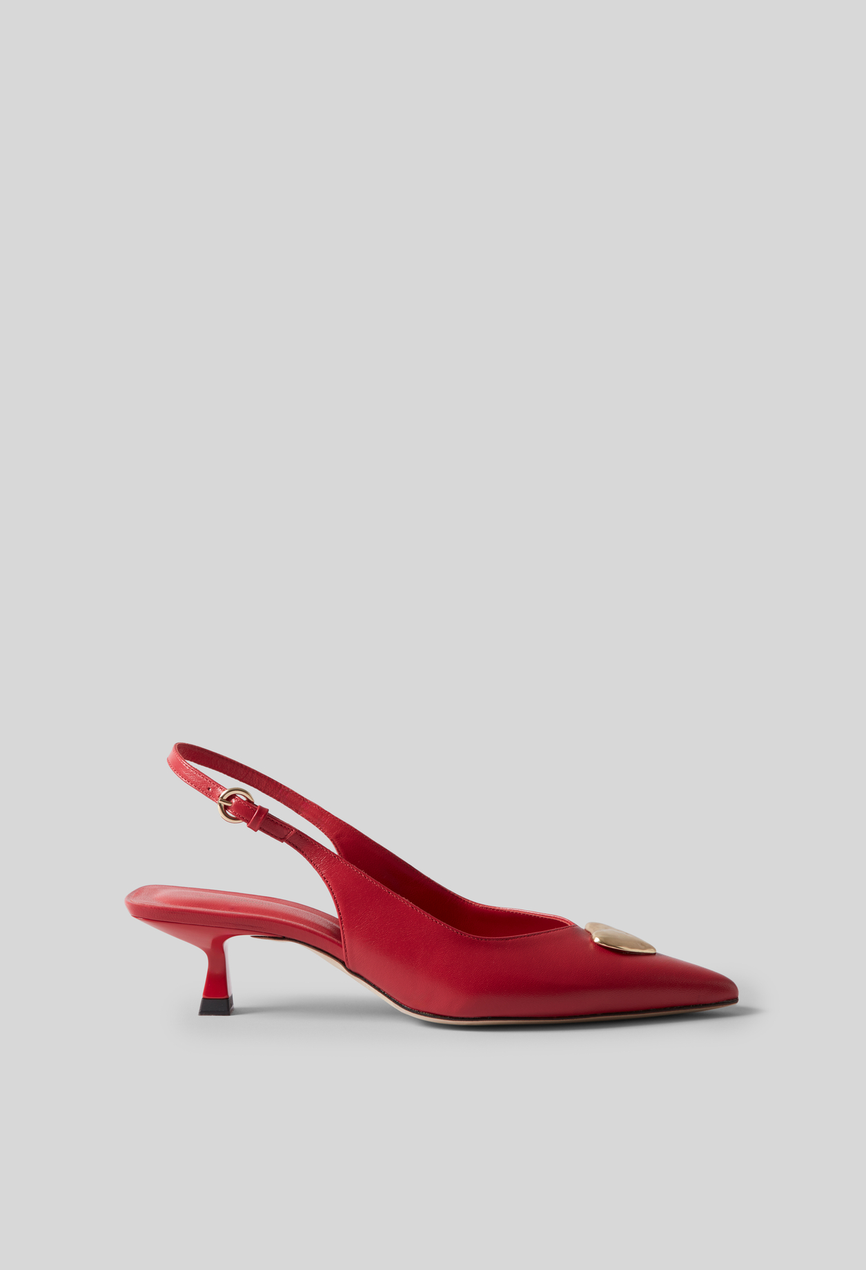 Salones corazón dorado - Mujer - Rojo - Claudie Pierlot