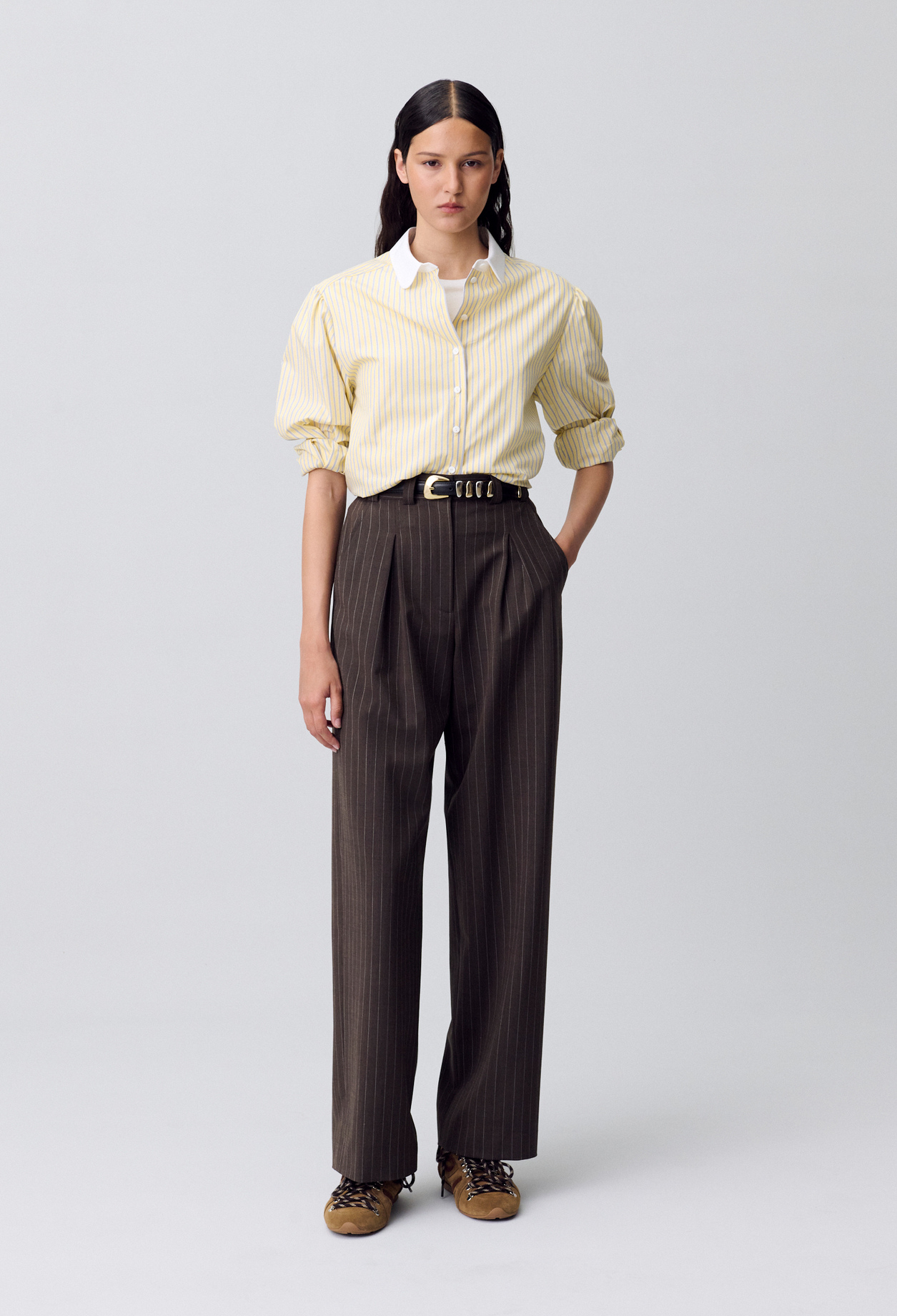 Pantalón recto - Mujer - Castaño - Claudie Pierlot