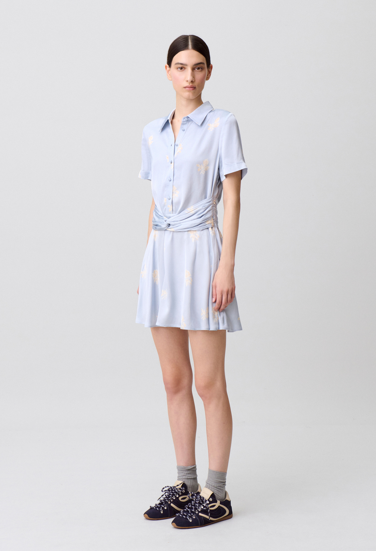 Vestido satinado de flores - Mujer - Estampado claro - Claudie Pierlot