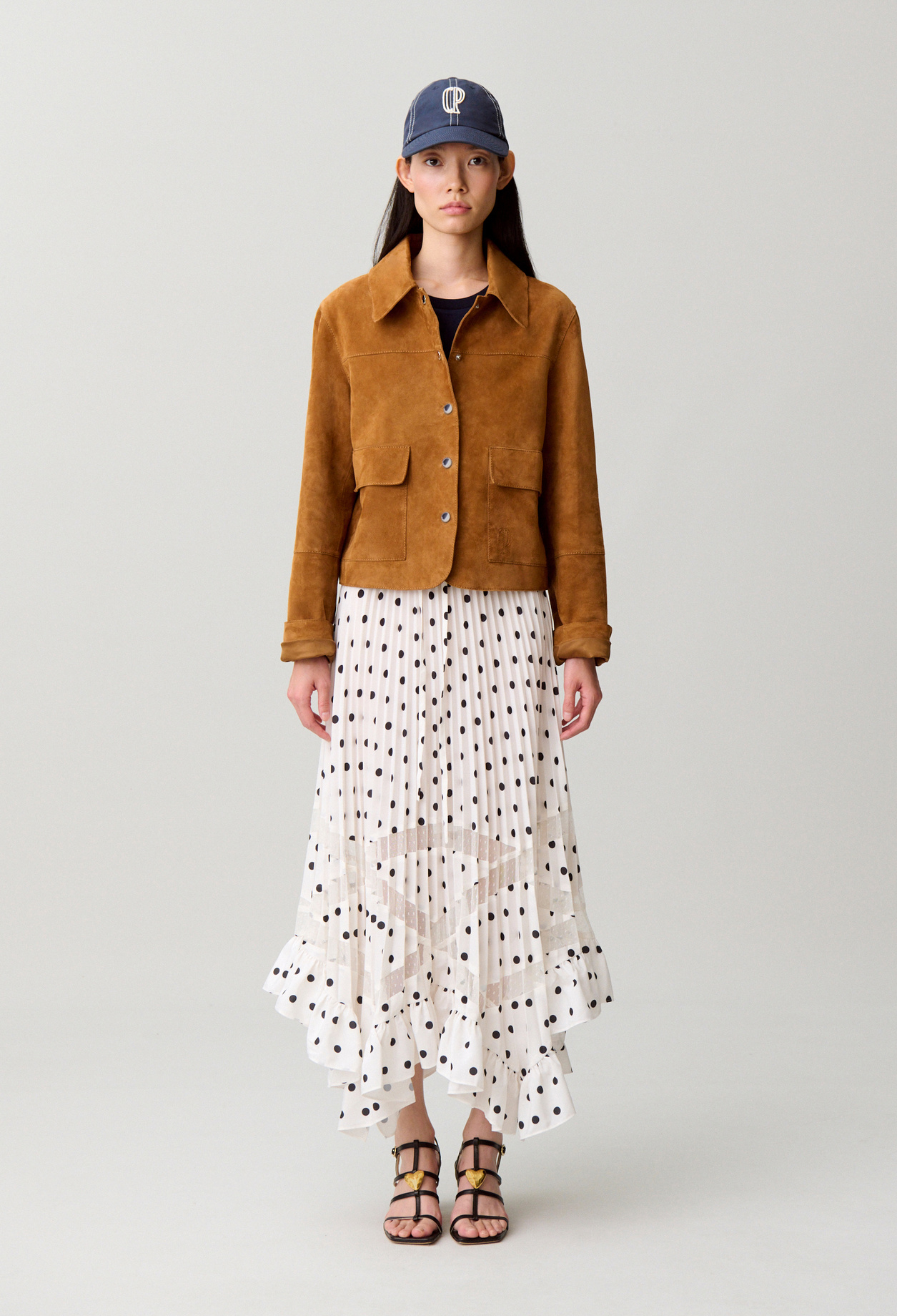 Falda plisada de lunares - Mujer - Estampado claro - Claudie Pierlot