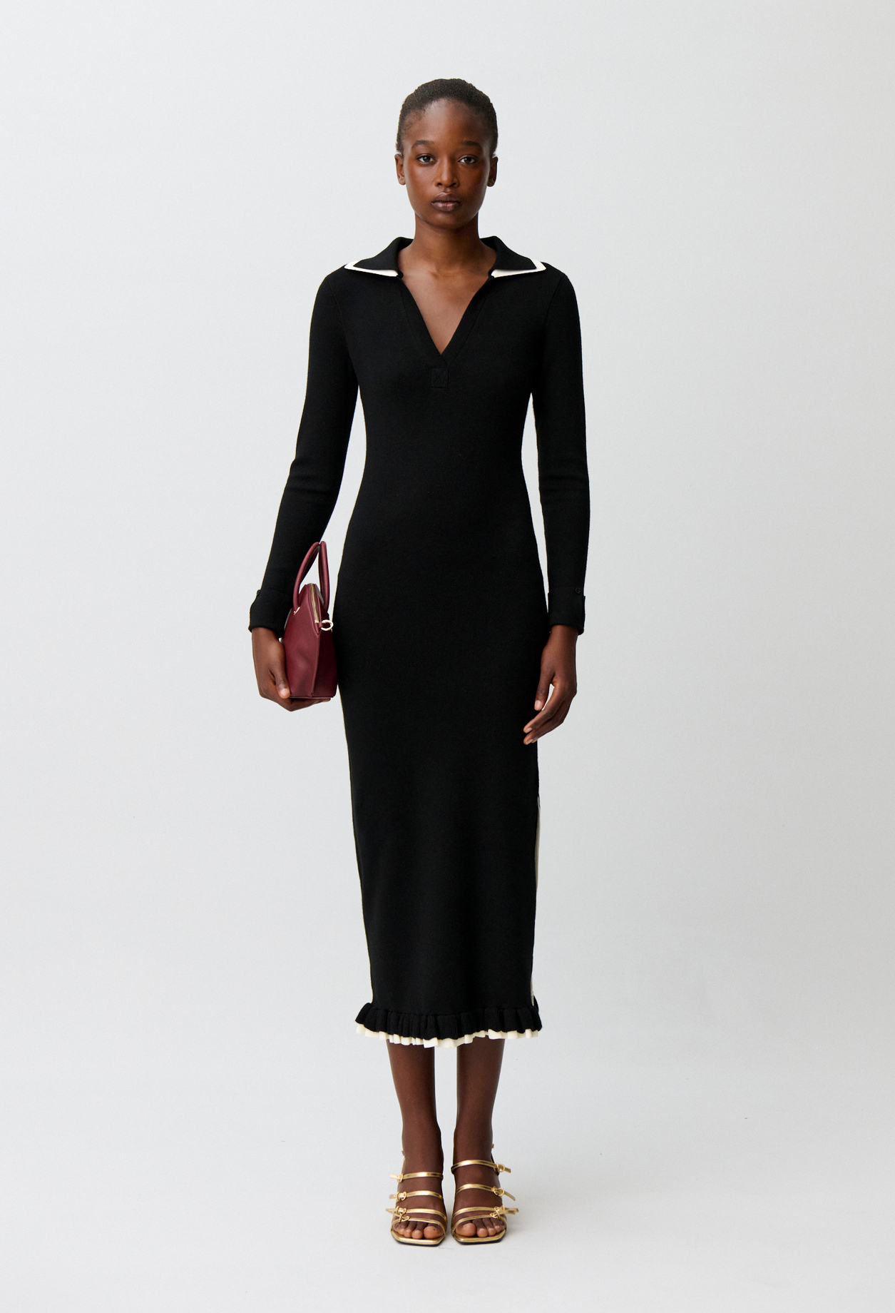 Vestido largo de punto - Mujer - Negro - Claudie Pierlot