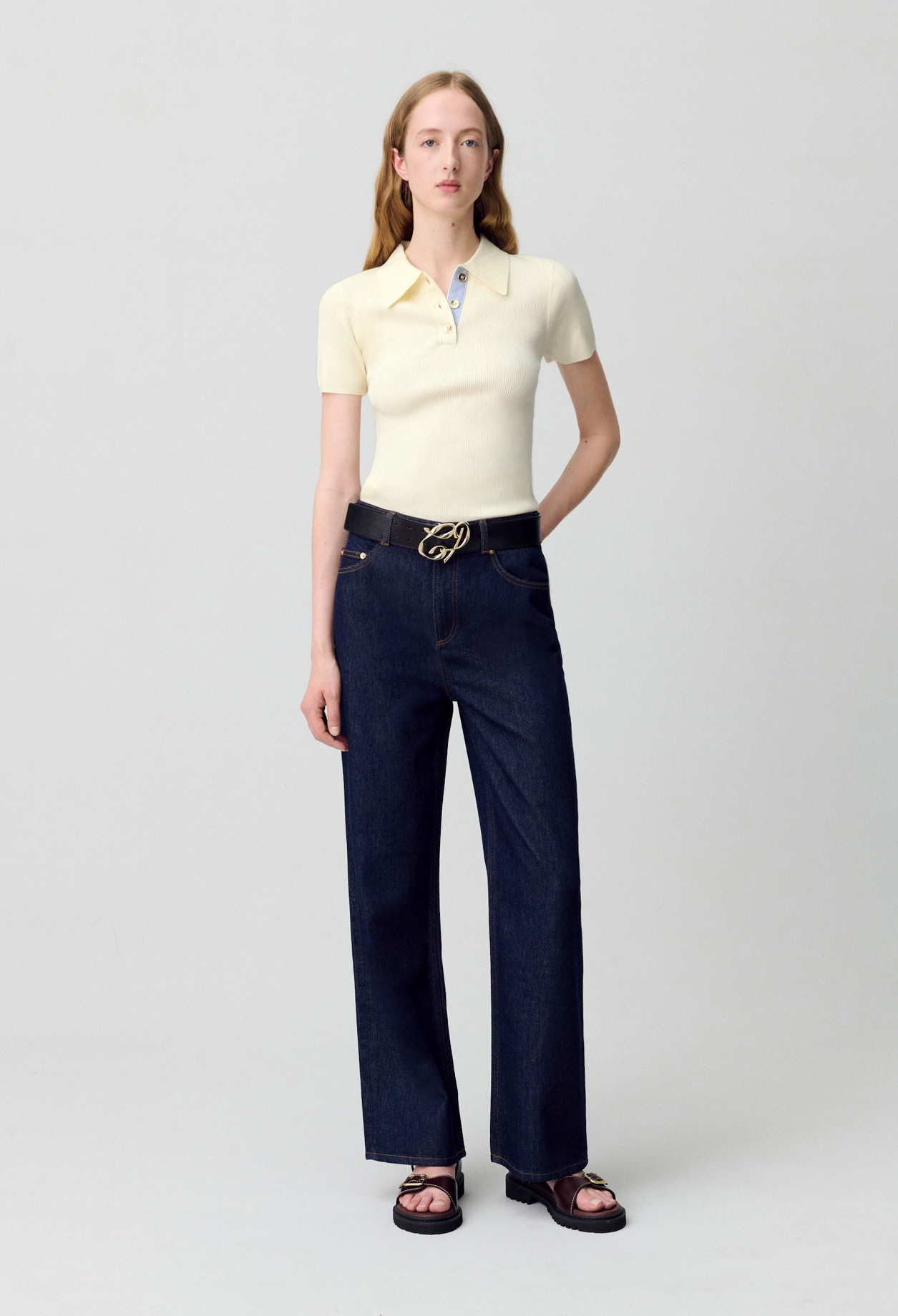 Polo de punto fino superior - Mujer - Crudo - Claudie Pierlot