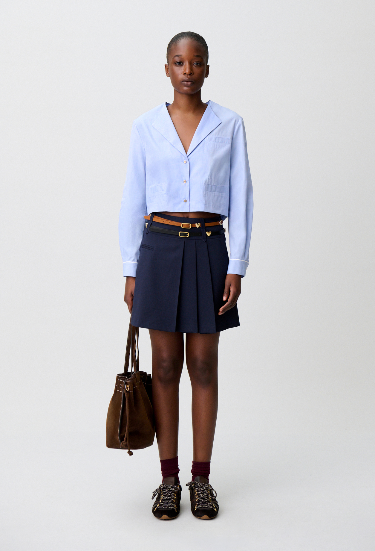 Camisa de popelín - Mujer - Azul celeste - Claudie Pierlot