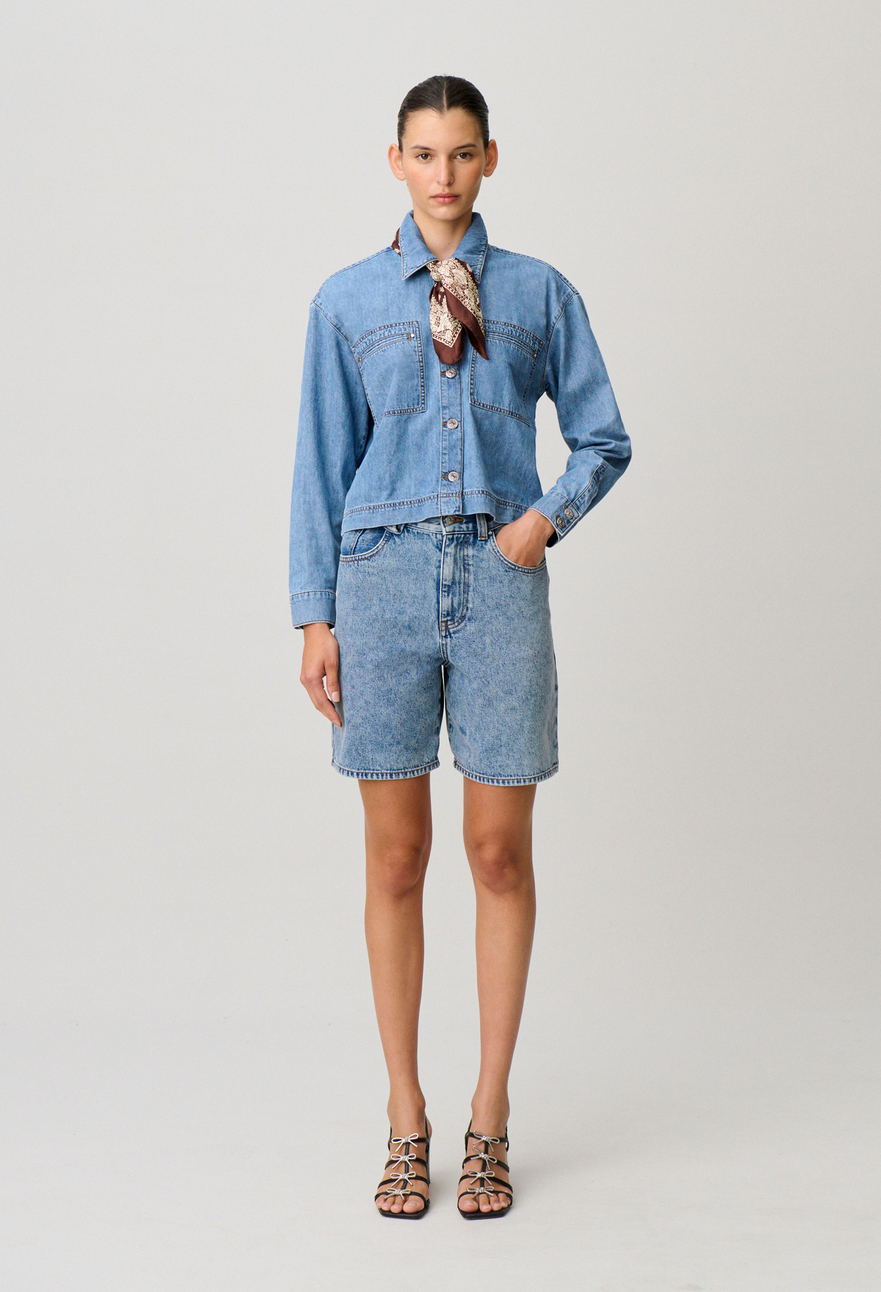 Camisa denim oversize - Mujer - Denim bleu clair - Claudie Pierlot