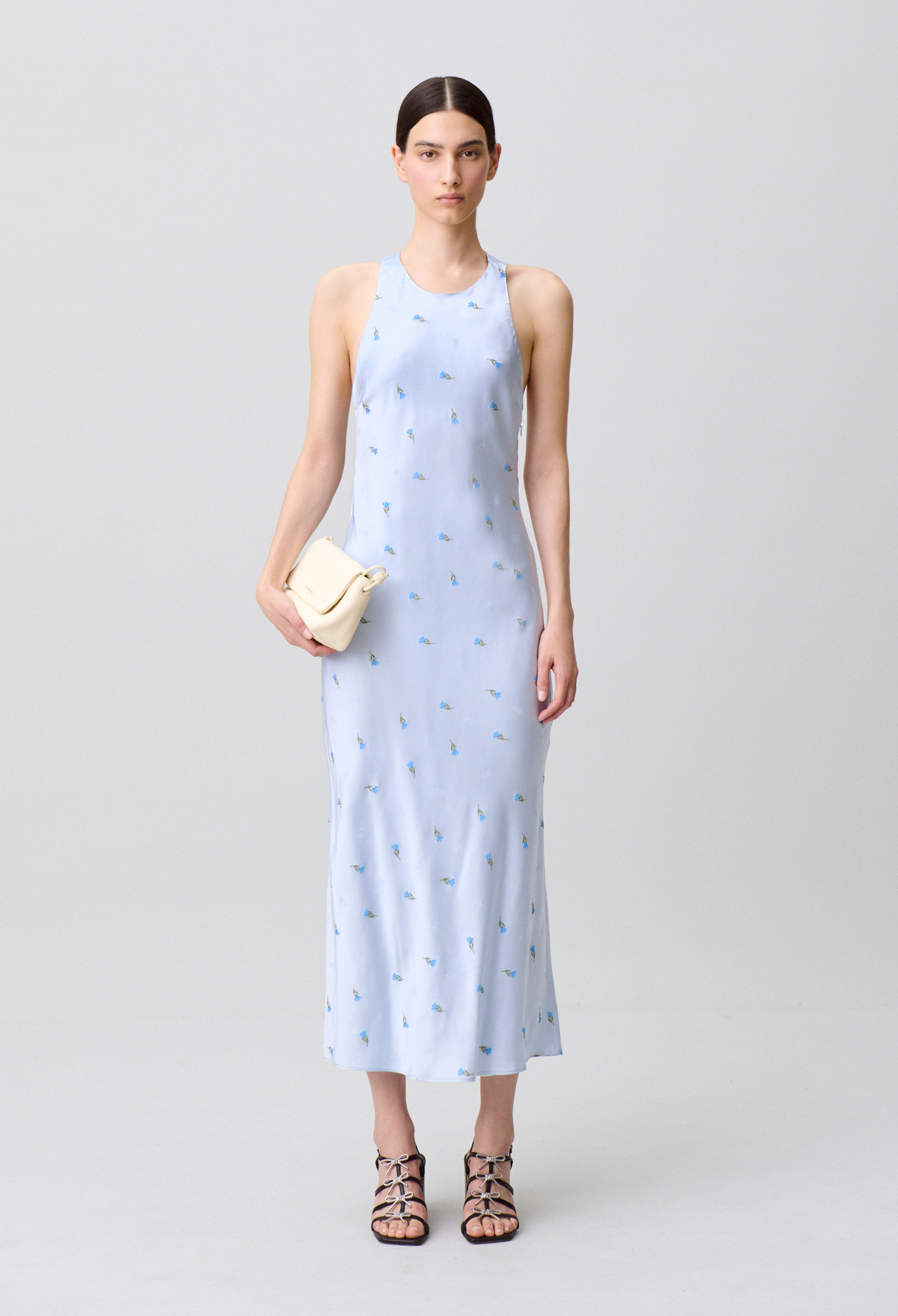 Vestido satén espalda descubierta - Mujer - Ciel - Claudie Pierlot
