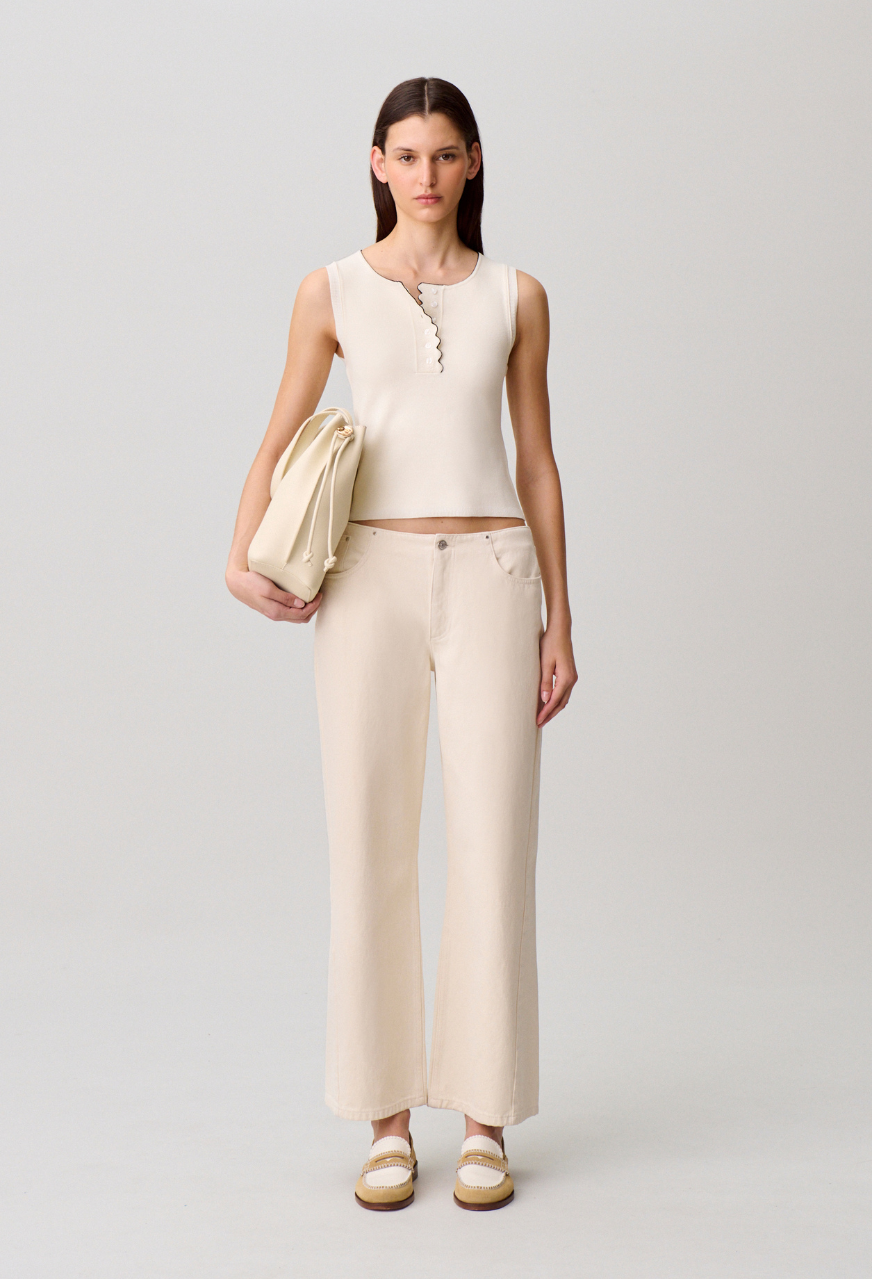Top de punto cuello redondo - Mujer - Crudo - Claudie Pierlot