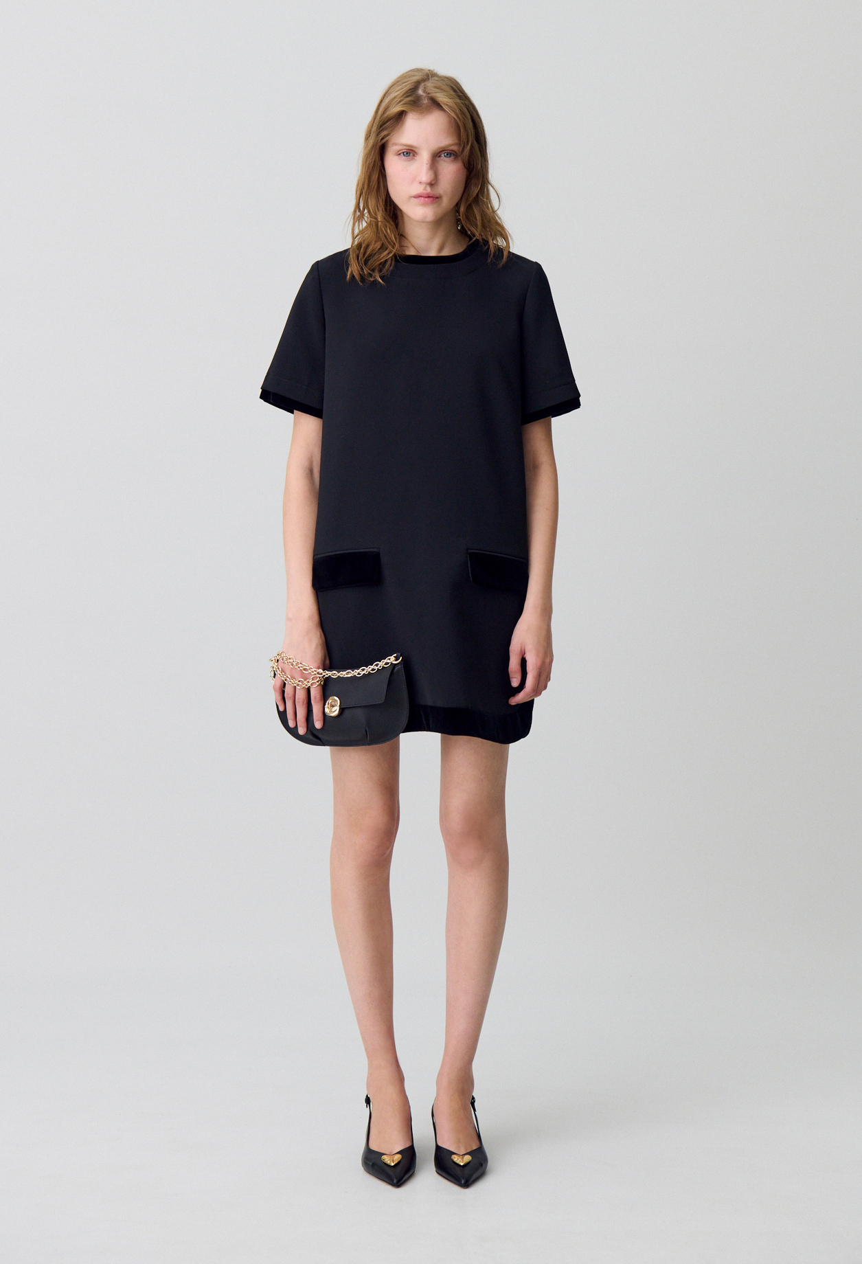Vestido corto de terciopelo - Mujer - Negro - Claudie Pierlot