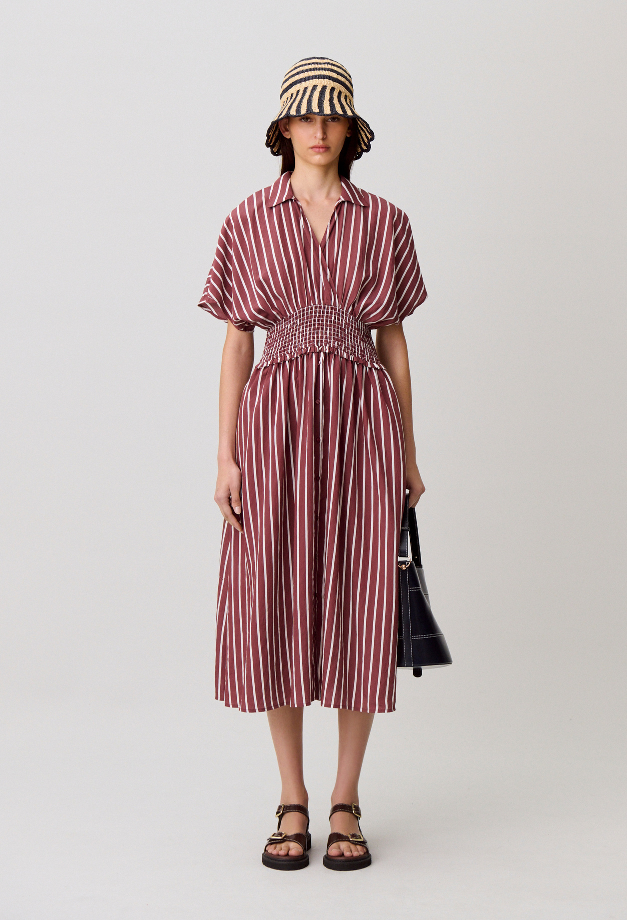 Vestido de rayas cruzado - Mujer - Dos tonos - Claudie Pierlot