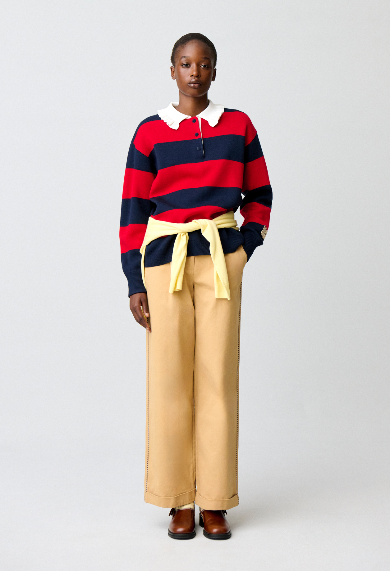 Jersey polo rugby de punto - Mujer - Dos tonos - Claudie Pierlot