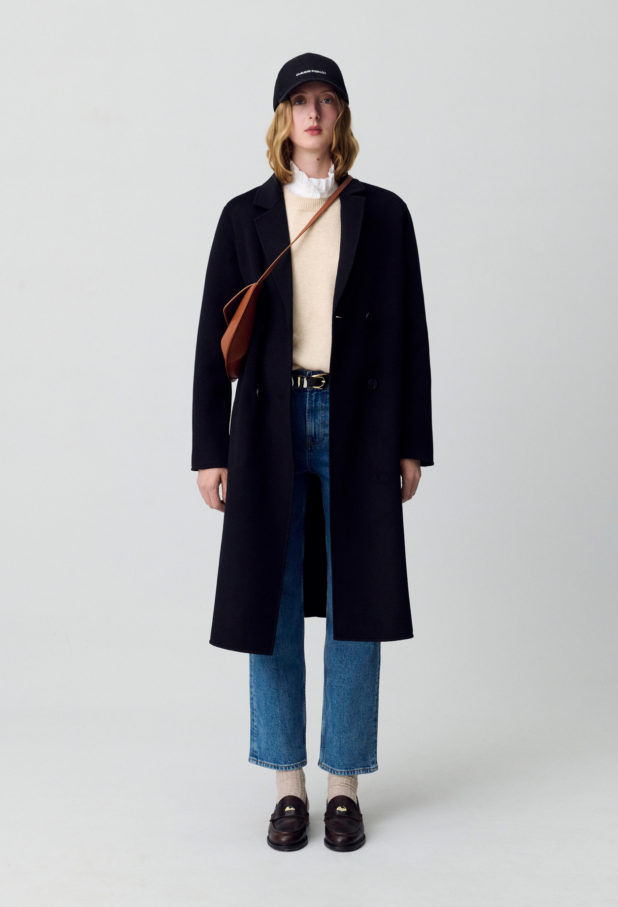 Abrigo negro recto de largo medio - Mujer - Negro - Claudie Pierlot