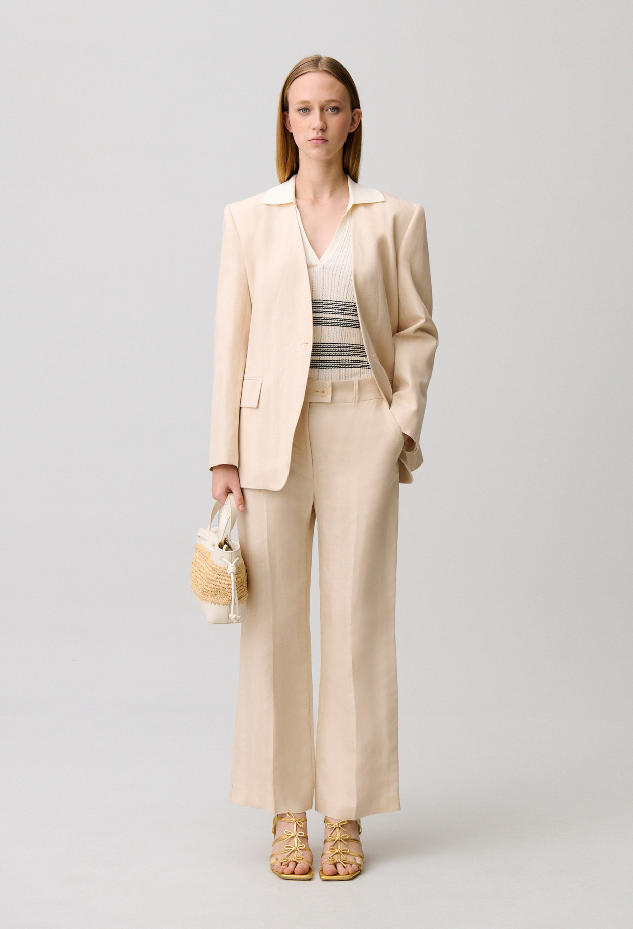 Pantalón fluido de lino - Mujer - Arena - Claudie Pierlot
