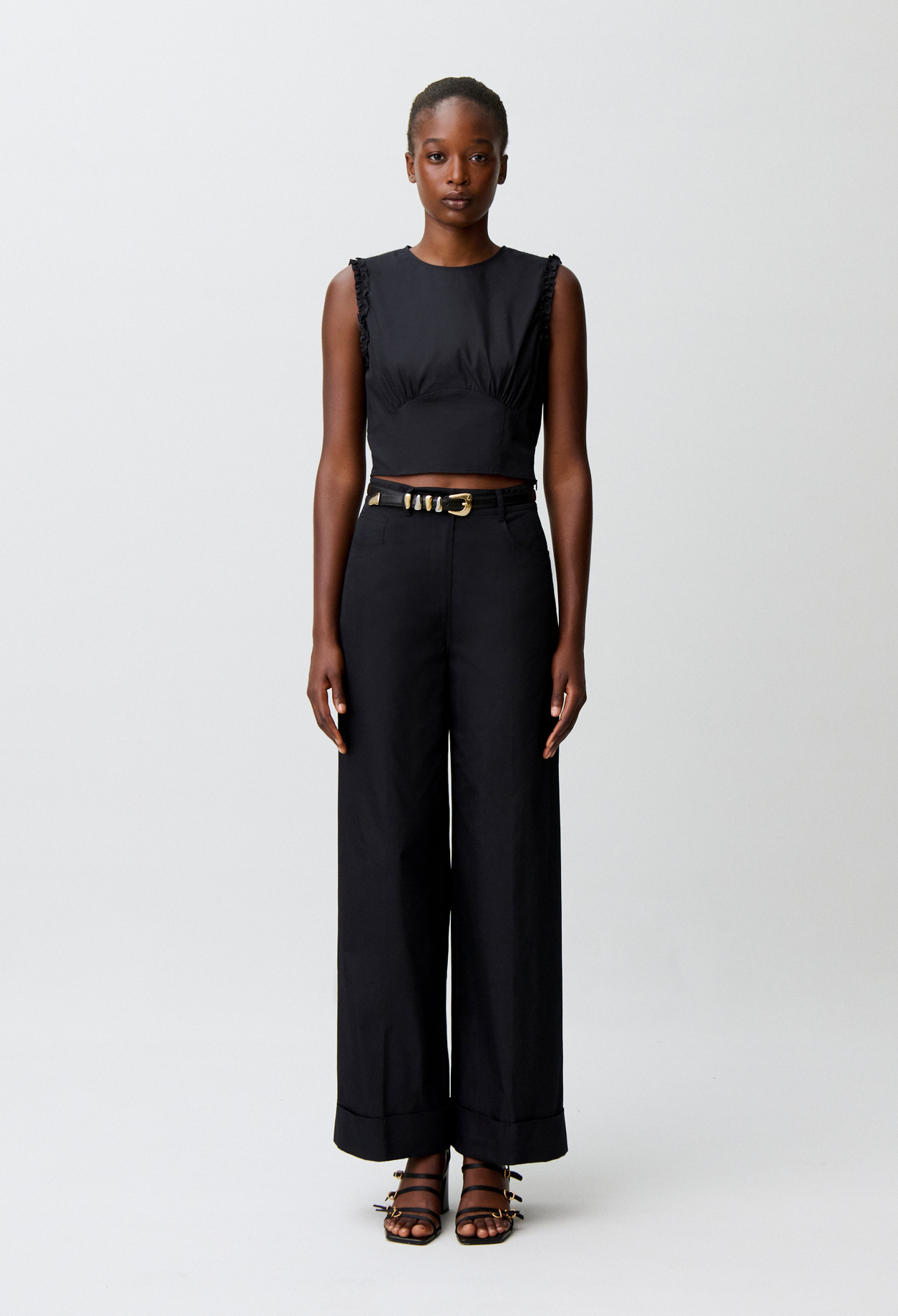 Pantalón ancho - Mujer - Marina - Claudie Pierlot
