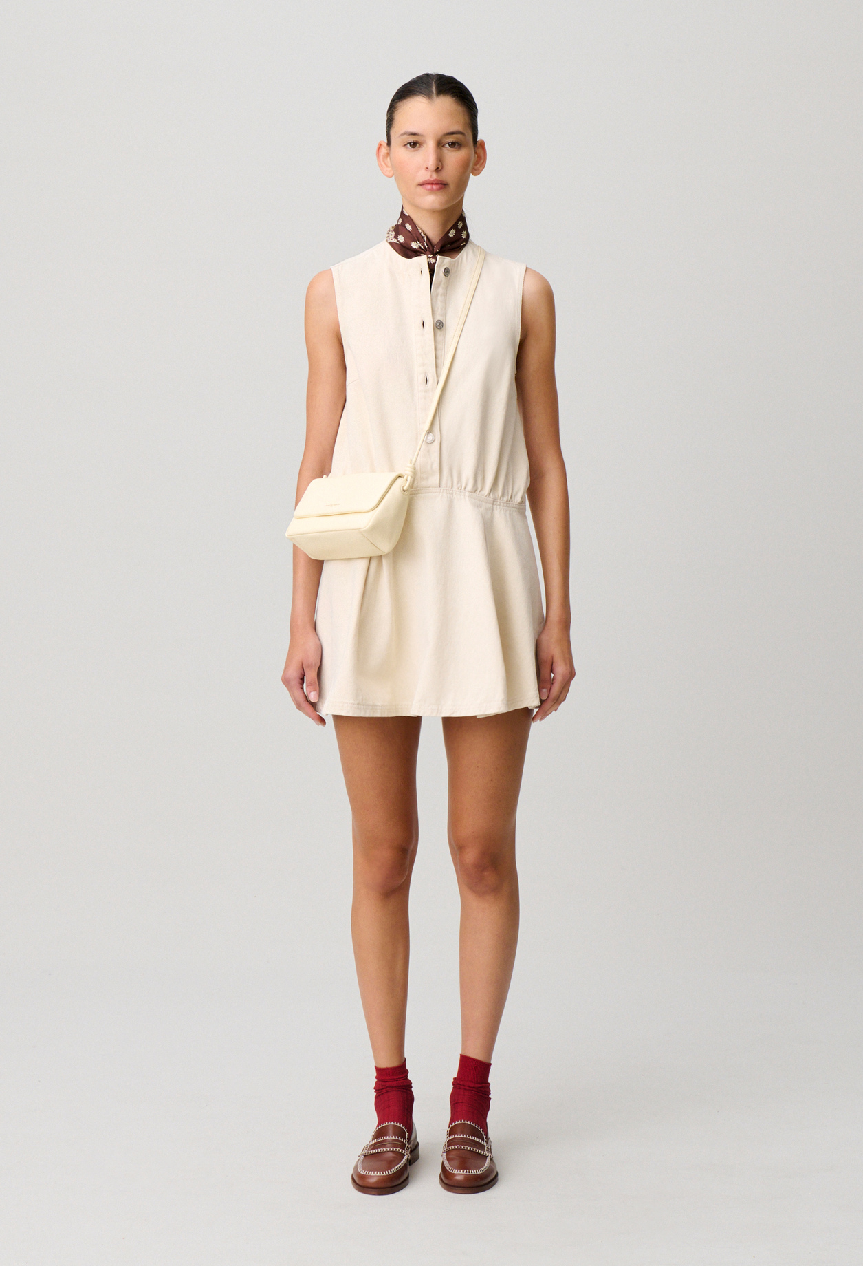 Vestido denim claro evasé - Mujer - Denim Blanquecino - Claudie Pierlot