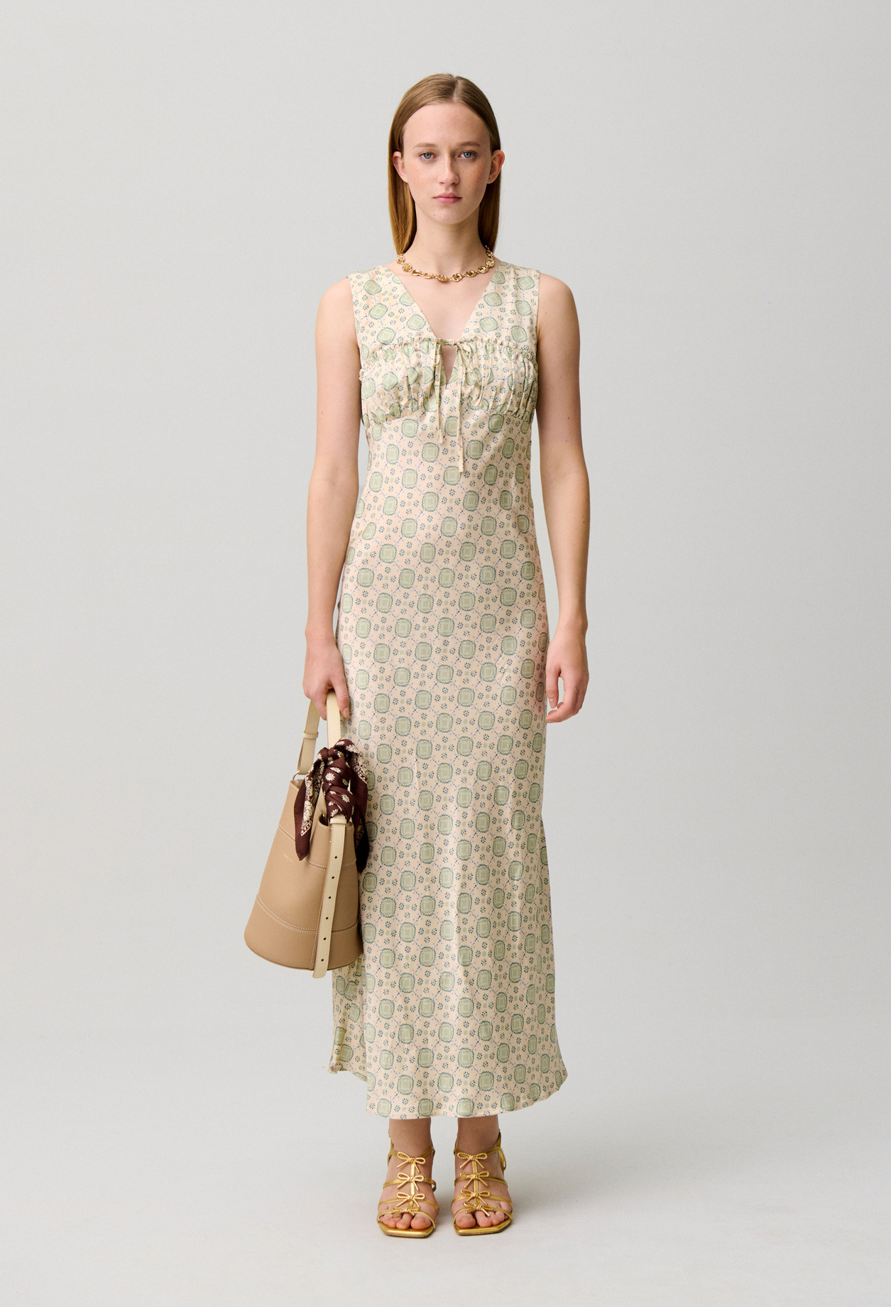 Vestido satinado estampado - Mujer - Estampado claro - Claudie Pierlot