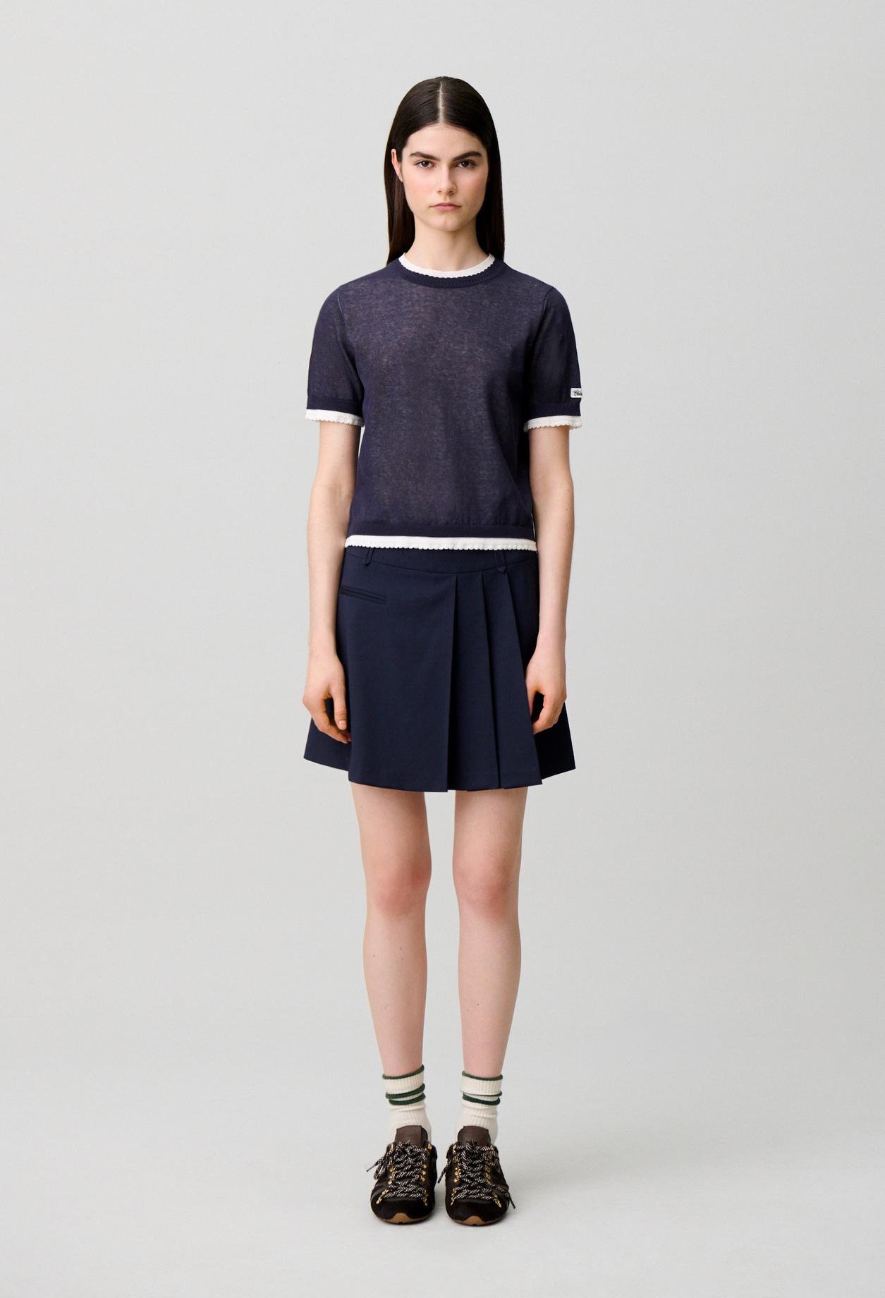 Jersey de punto en contraste - Mujer - Tinta - Claudie Pierlot