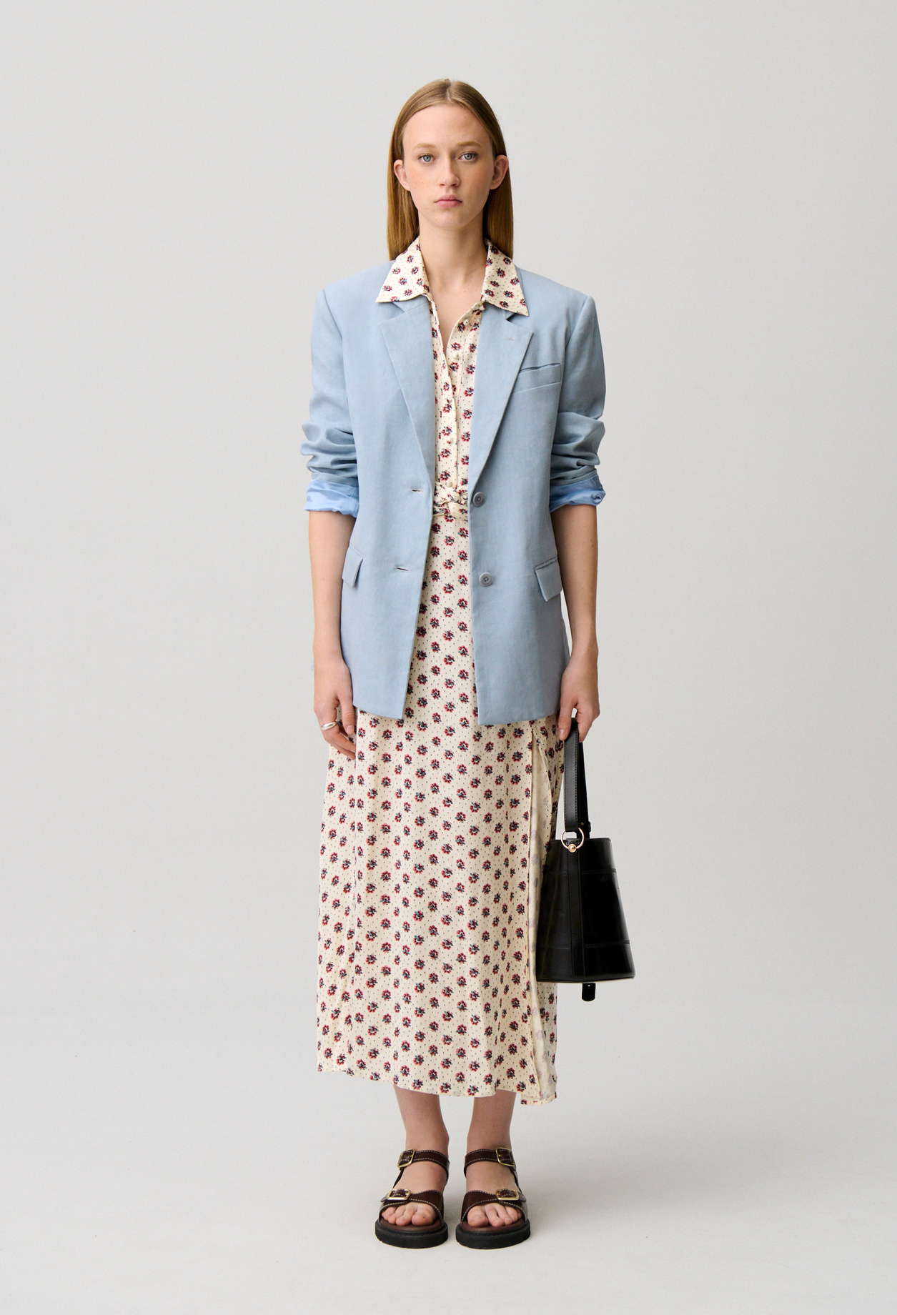 Blazer de sastre - Mujer - Bleu gris - Claudie Pierlot