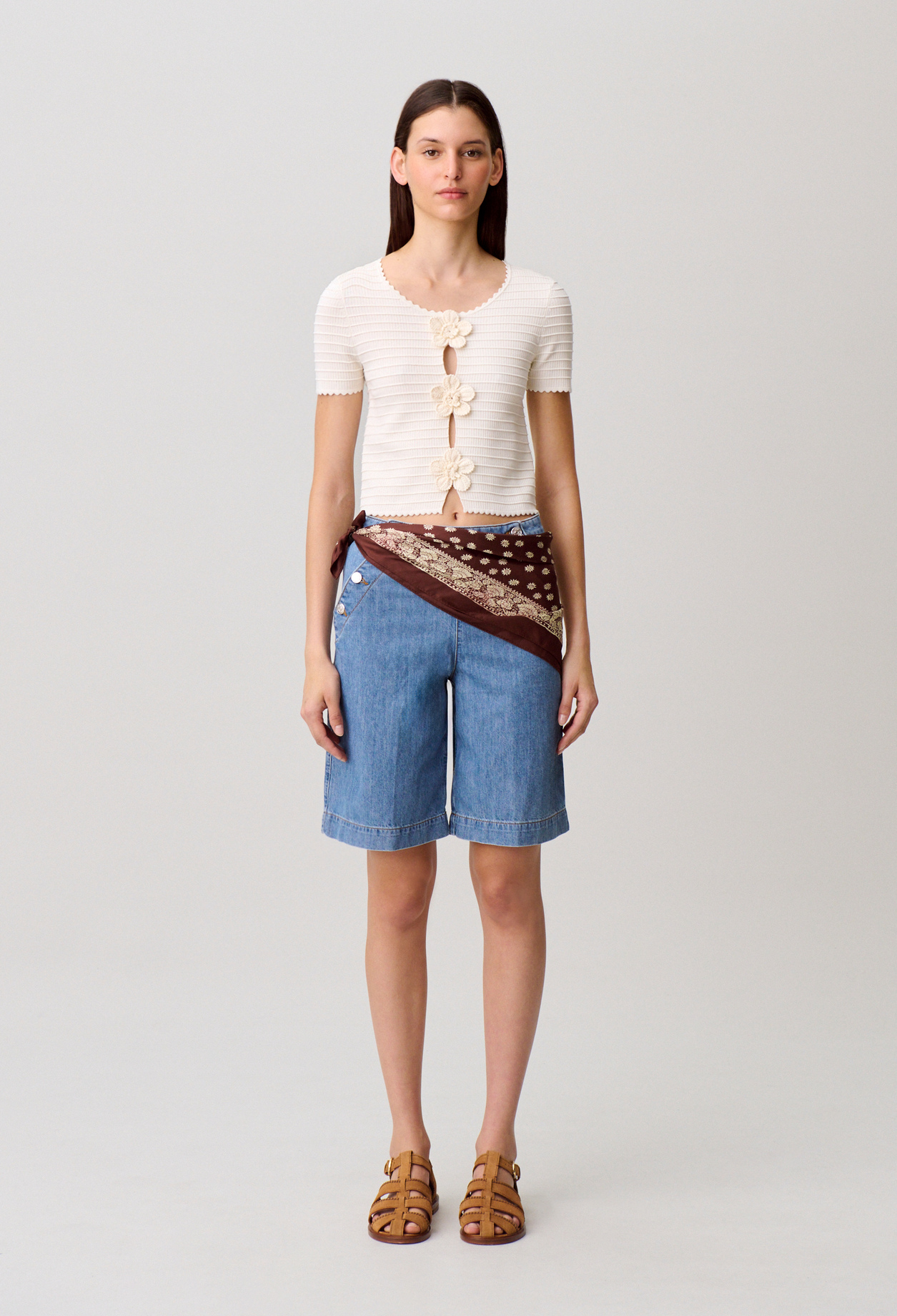 Jersey de manga corta a rayas - Mujer - Crudo - Claudie Pierlot