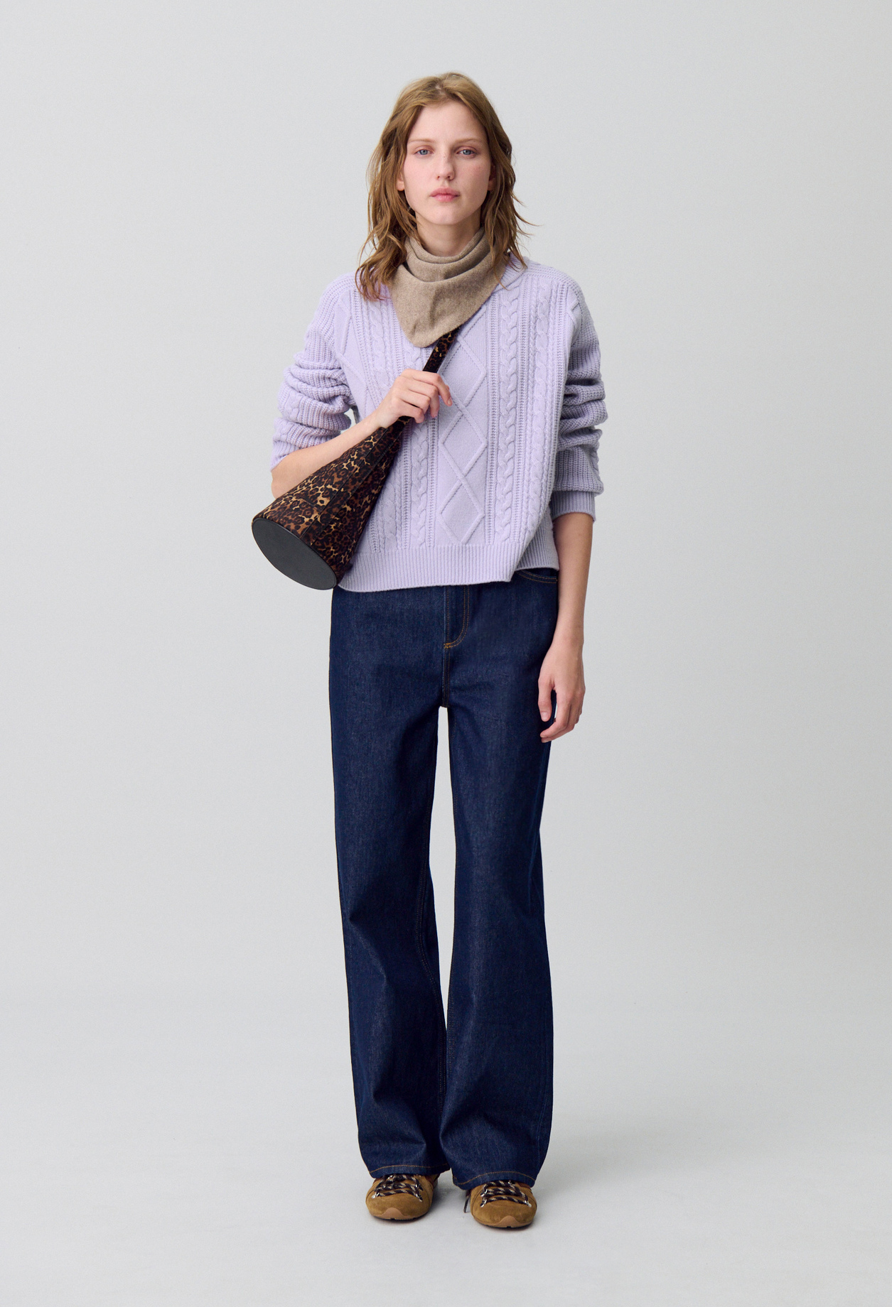 Jersey de punto jacquard oversized - Mujer - Parme - Claudie Pierlot