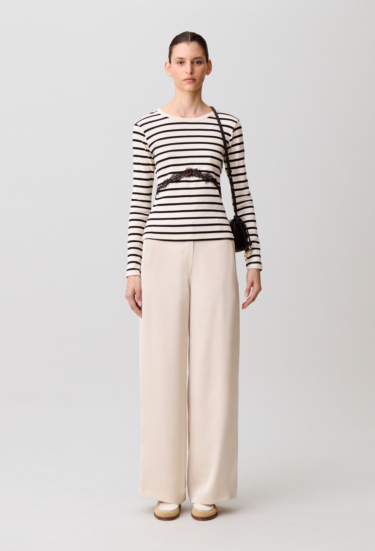 Pantalón satinado - Mujer - Vainilla - Claudie Pierlot