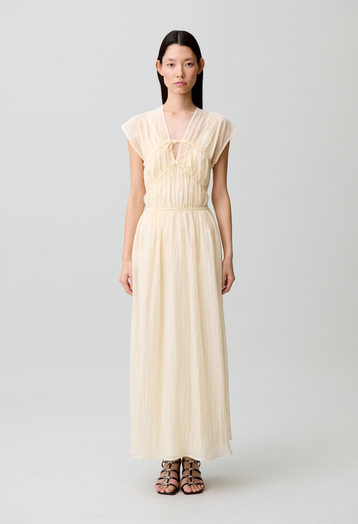 Vestido largo fluido - Mujer - Marfil - Claudie Pierlot