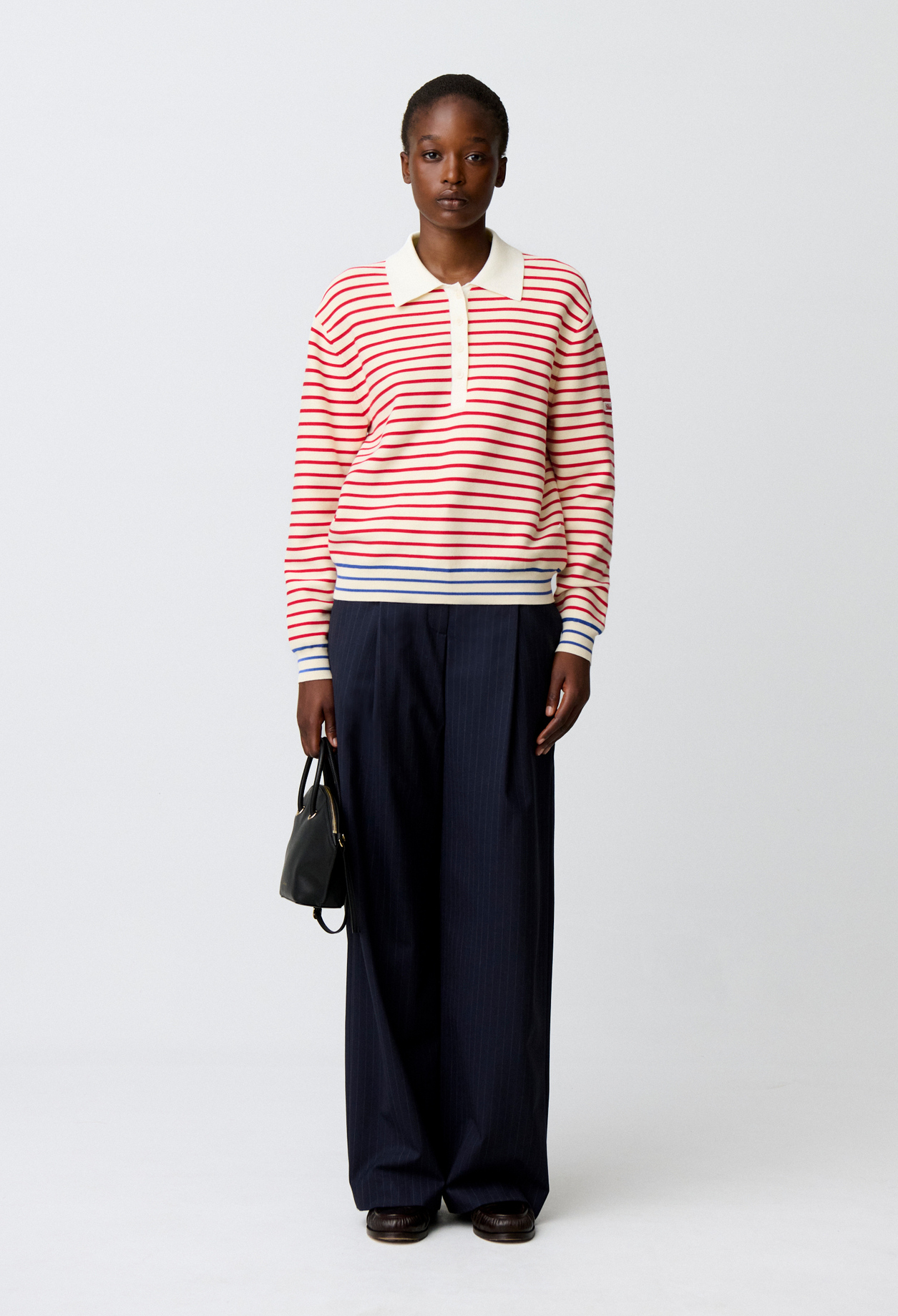 Jersey a rayas cuello polo - Mujer - Multico - Claudie Pierlot