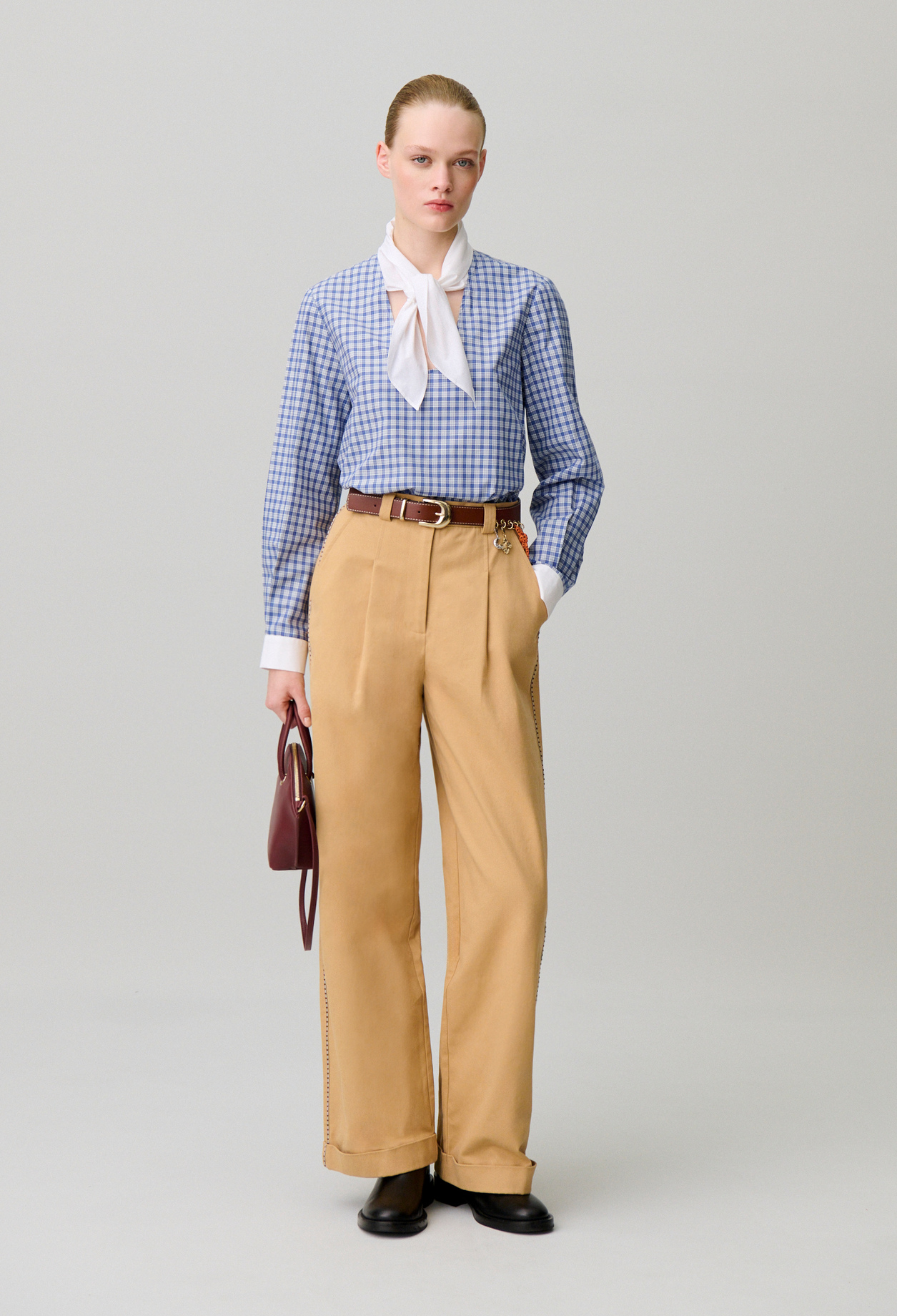 Blusa de cuadros de popelín - Mujer - Multico - Claudie Pierlot