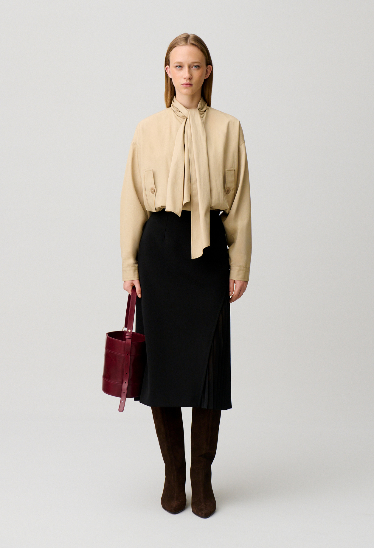 Falda midi plisada - Mujer - Negro - Claudie Pierlot