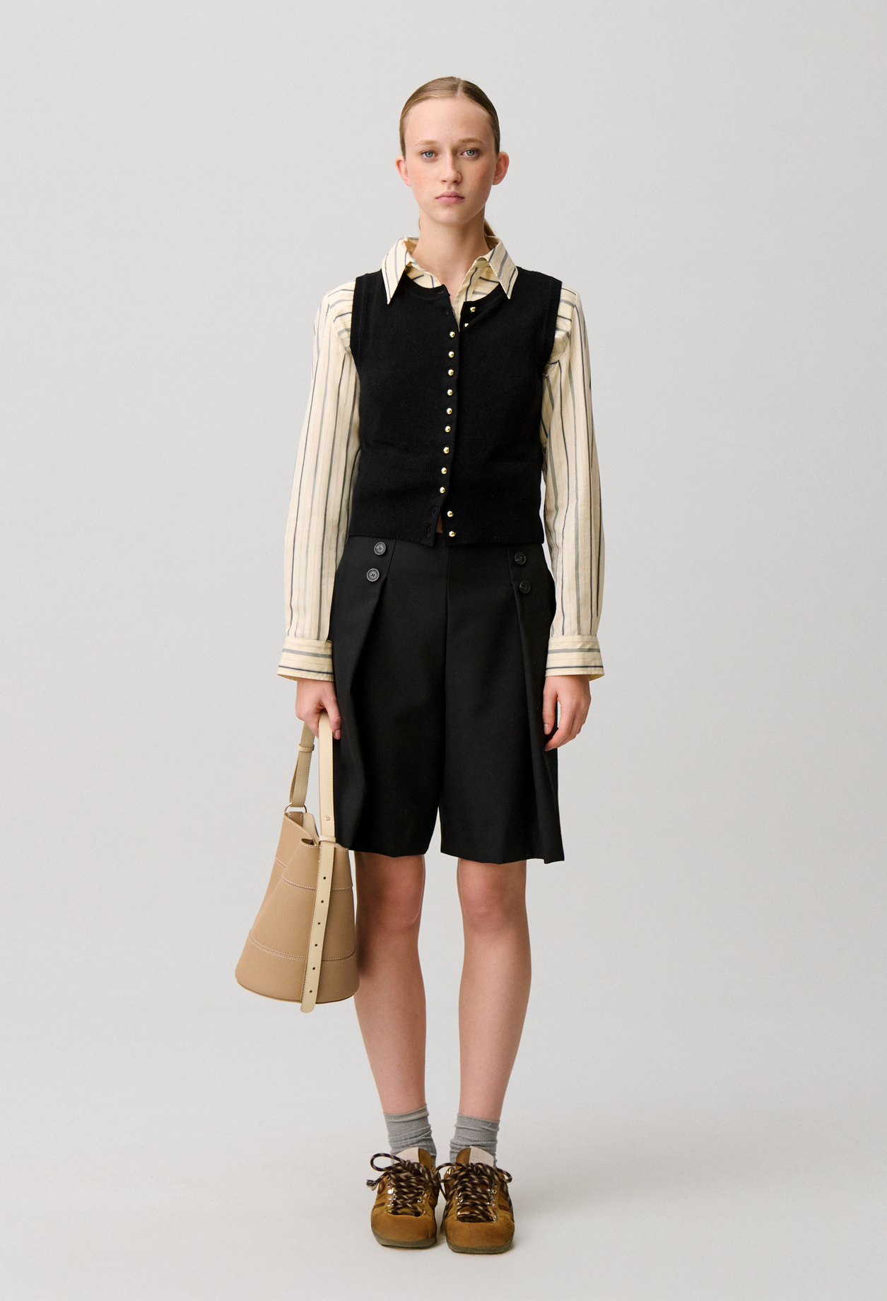 Top de punto con botones - Mujer - Negro - Claudie Pierlot