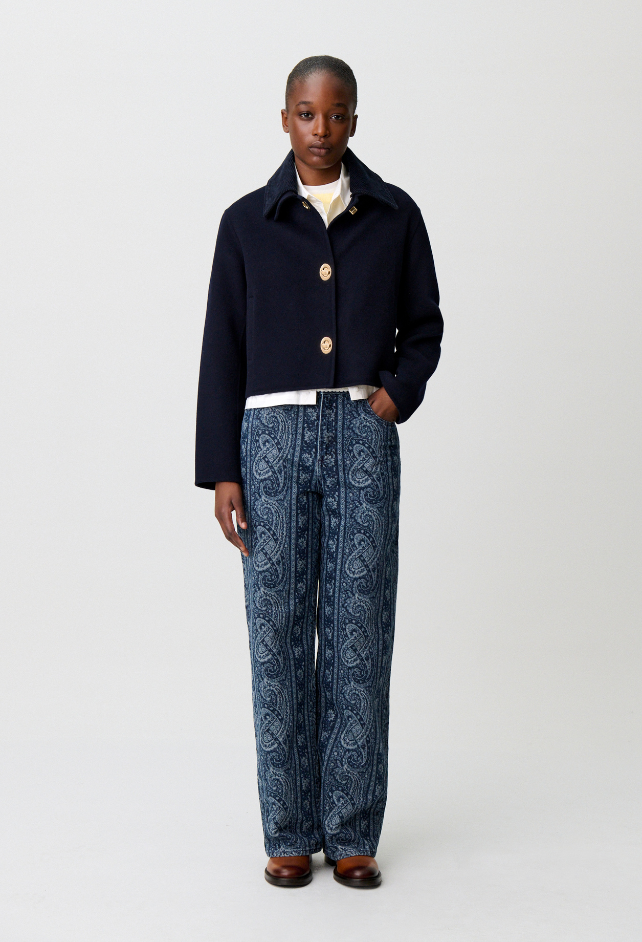 Chaqueta caja de pana - Mujer - Marina - Claudie Pierlot