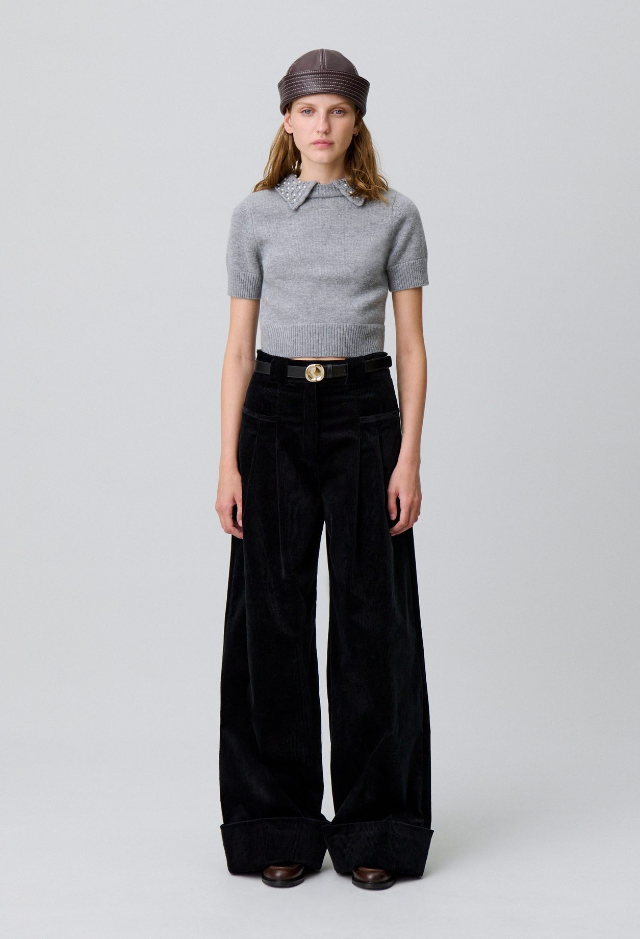 Pantalón amplio de terciopelo - Mujer - Negro - Claudie Pierlot