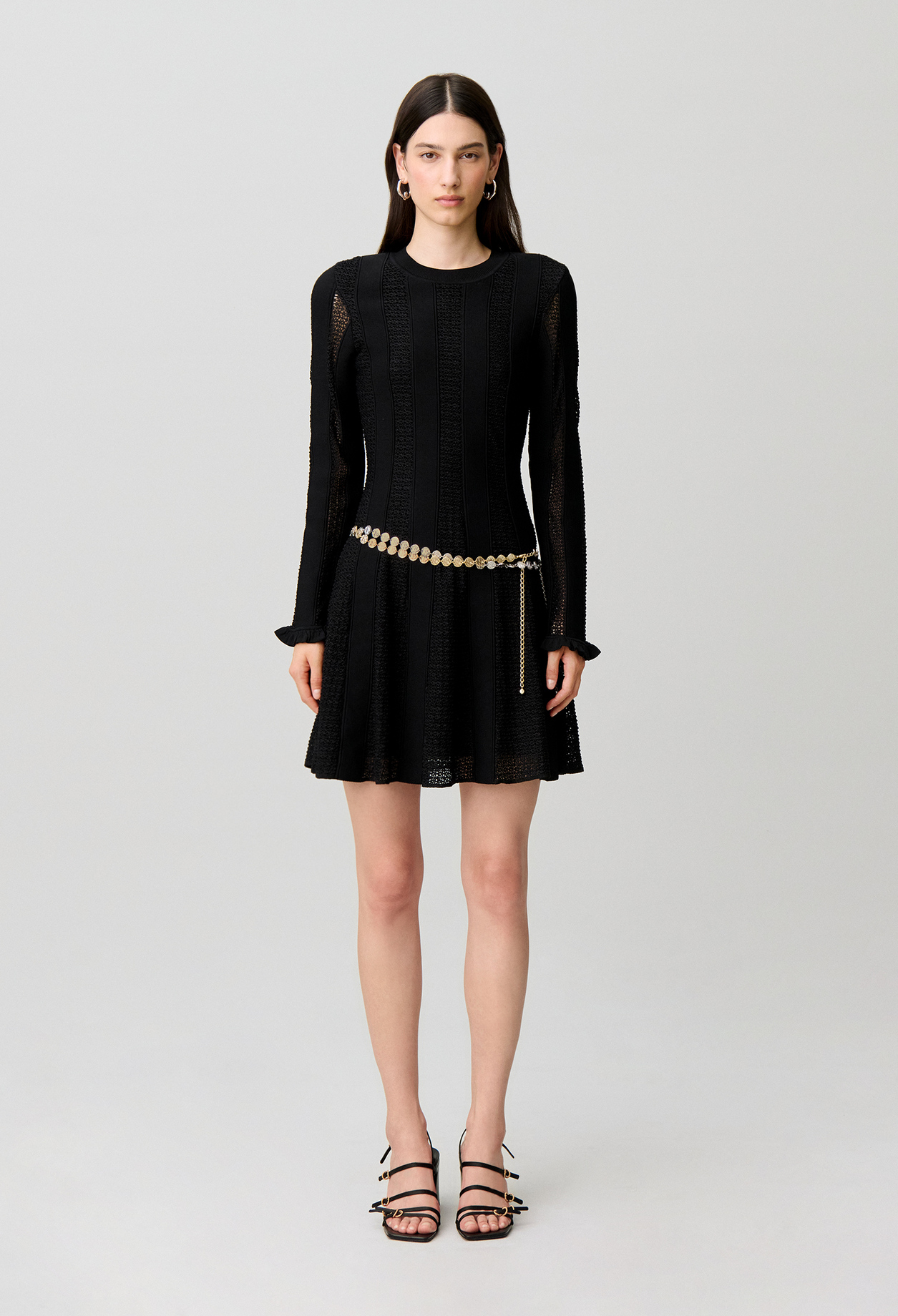 Vestido skater de punto lurex - Mujer - Negro - Claudie Pierlot