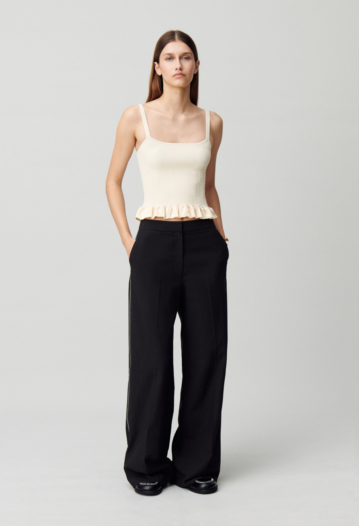 Pantalón recto ancho - Mujer - Negro - Claudie Pierlot