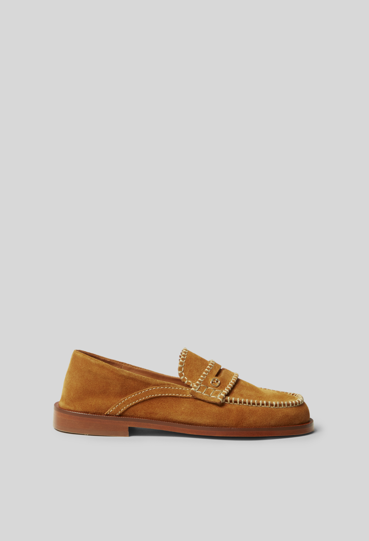 Mules ante monograma dorado - Mujer - Camel - Claudie Pierlot