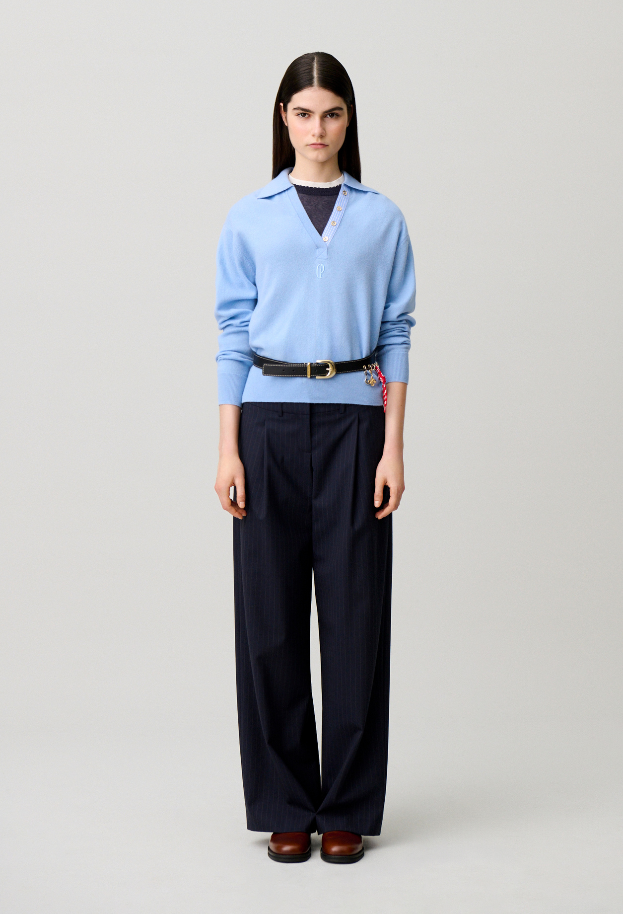 Jersey de lana y cachemira - Mujer - Azul celeste - Claudie Pierlot