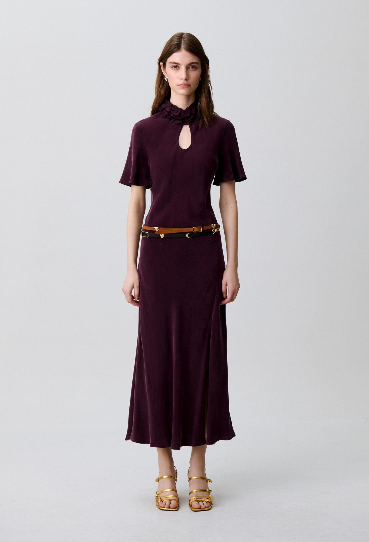 Vestido midi fluido - Mujer - Dark dahlia - Claudie Pierlot