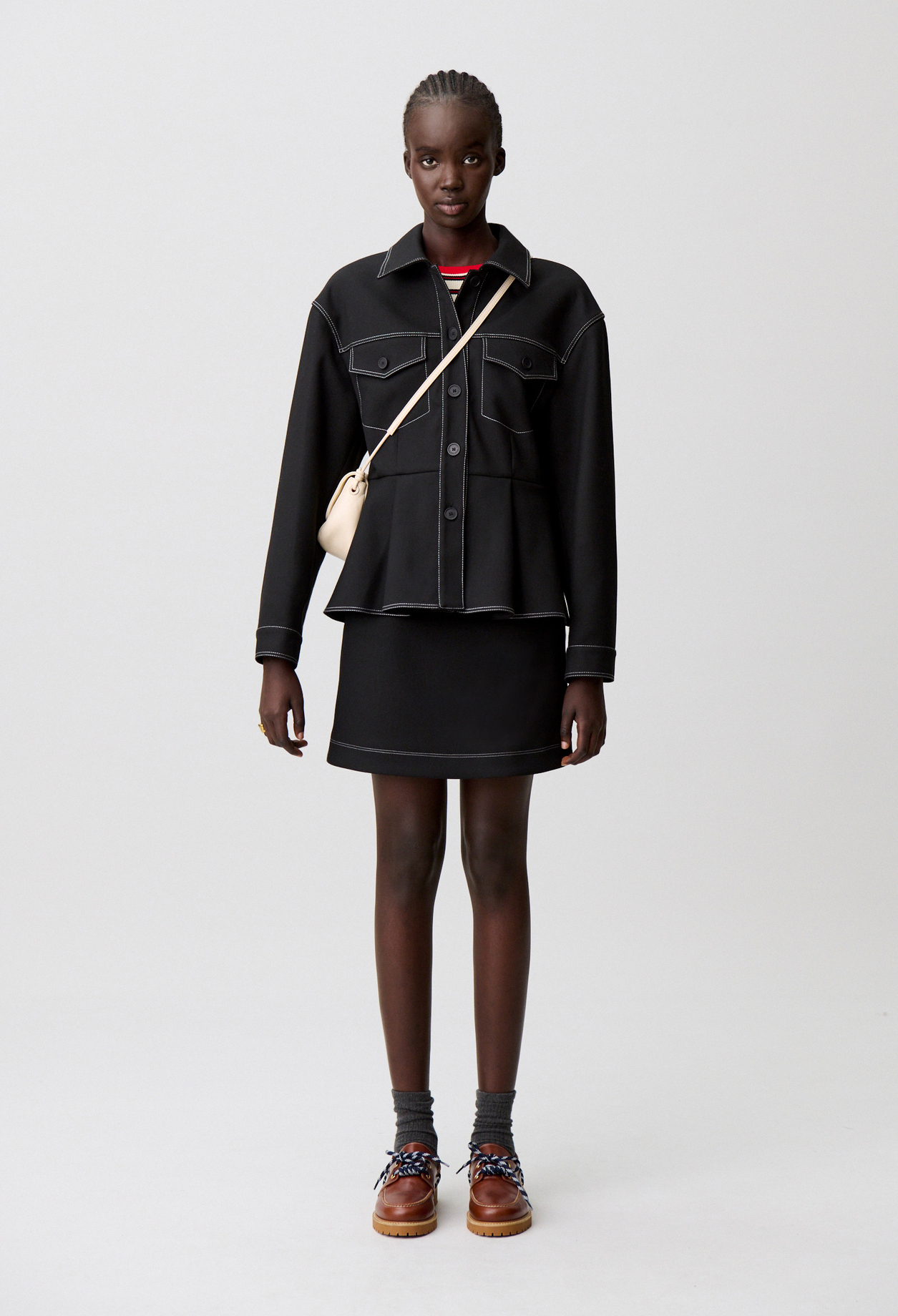 Cazadora con peplo entallada - Mujer - Negro - Claudie Pierlot