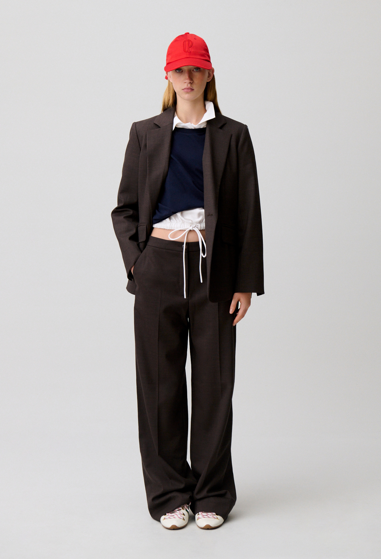 Pantalón recto de lana - Mujer - Castaño - Claudie Pierlot