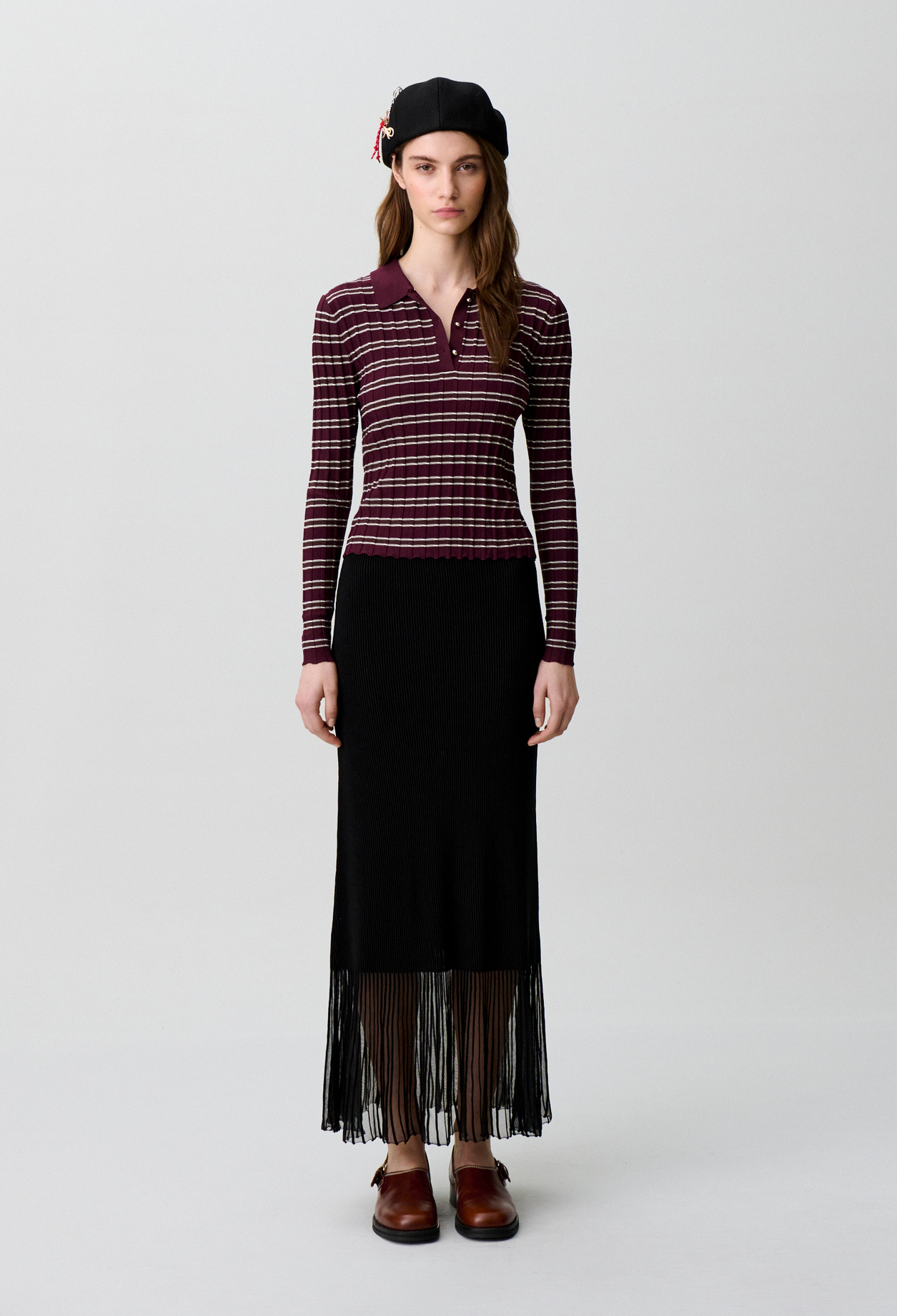 Falda larga de punto - Mujer - Negro - Claudie Pierlot