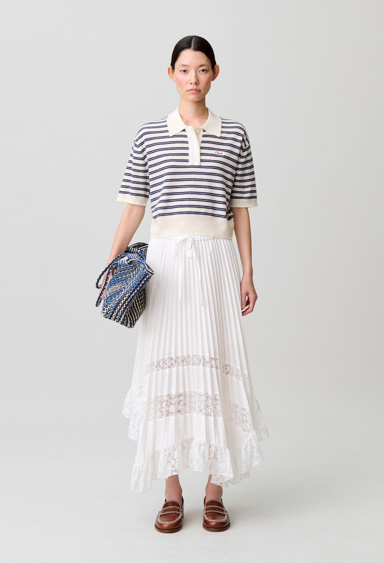 Falda plisada de flores - Mujer - Crudo - Claudie Pierlot