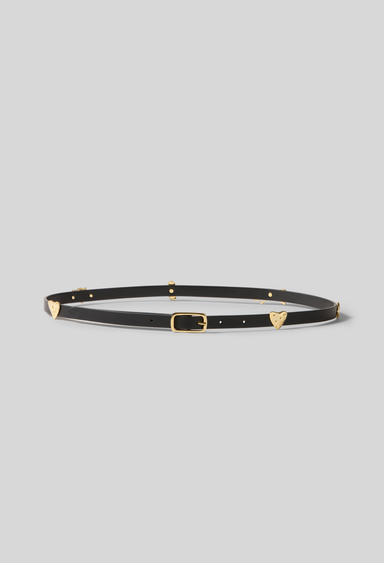 Cinturón de piel lisa con charms - Mujer - Negro - Claudie Pierlot