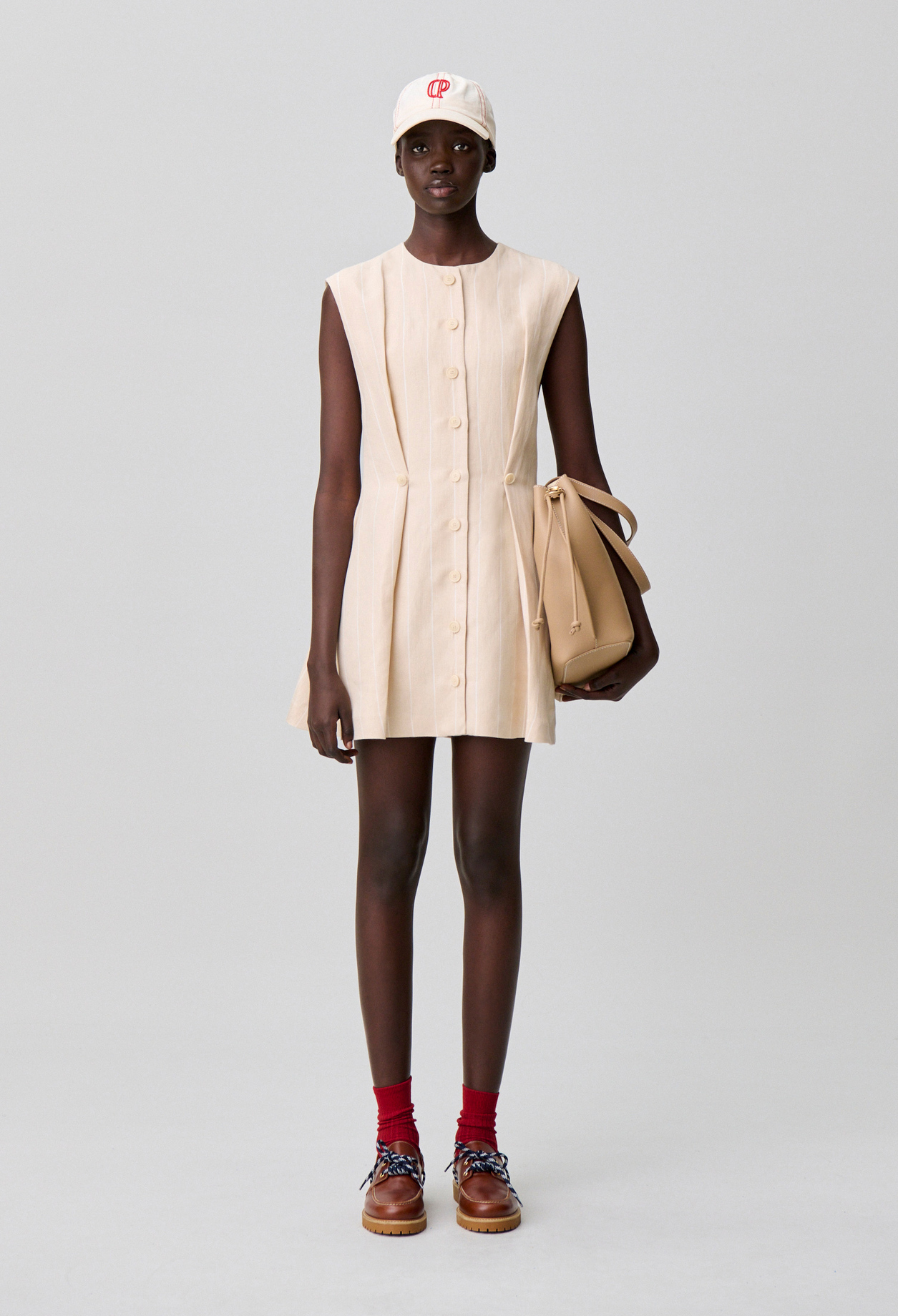 Vestido corto sin mangas - Mujer - Arena - Claudie Pierlot