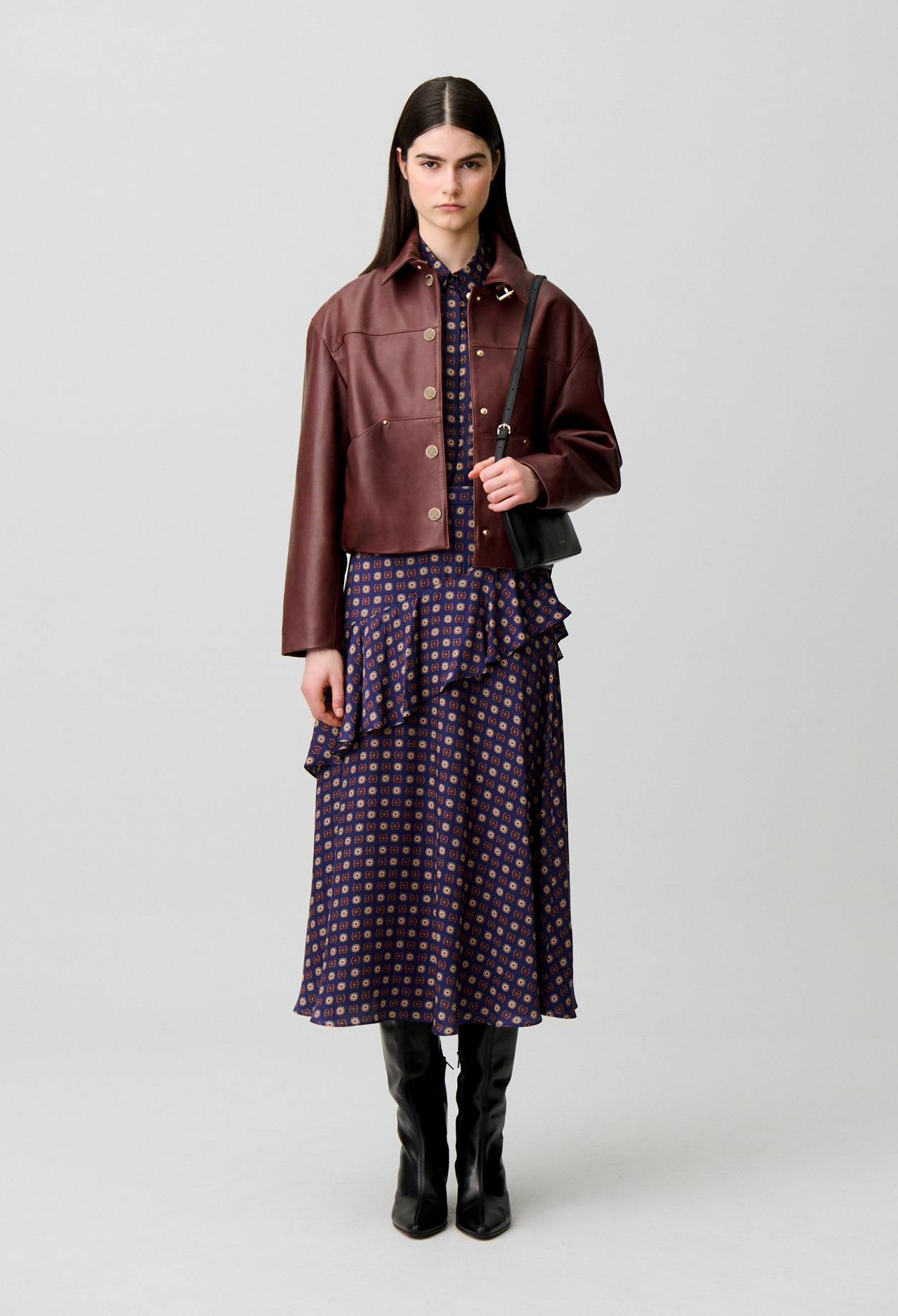 Falda fluida estampada - Mujer - Estampado marino - Claudie Pierlot