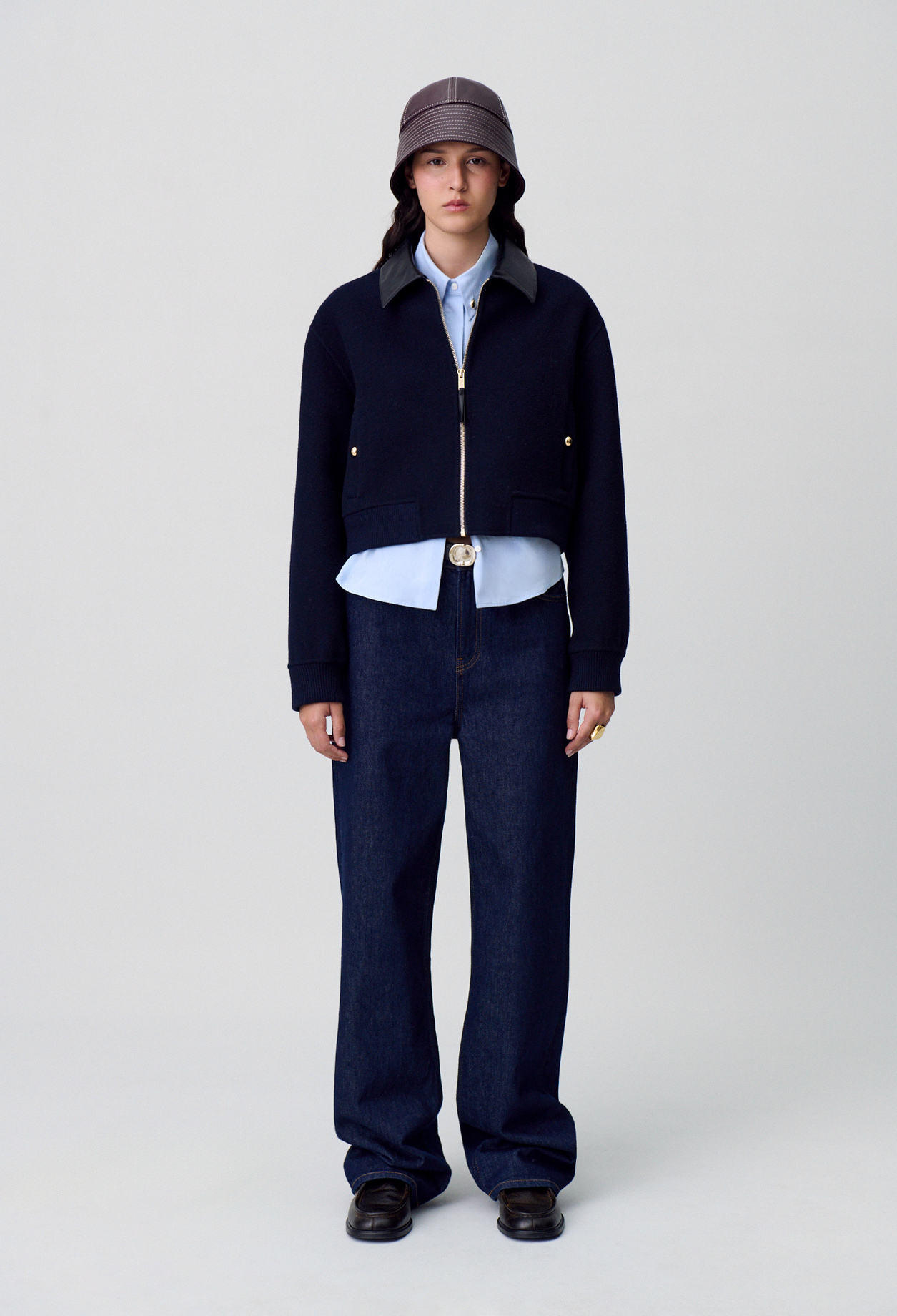 Chaqueta de lana con cuello - Mujer - Marina - Claudie Pierlot
