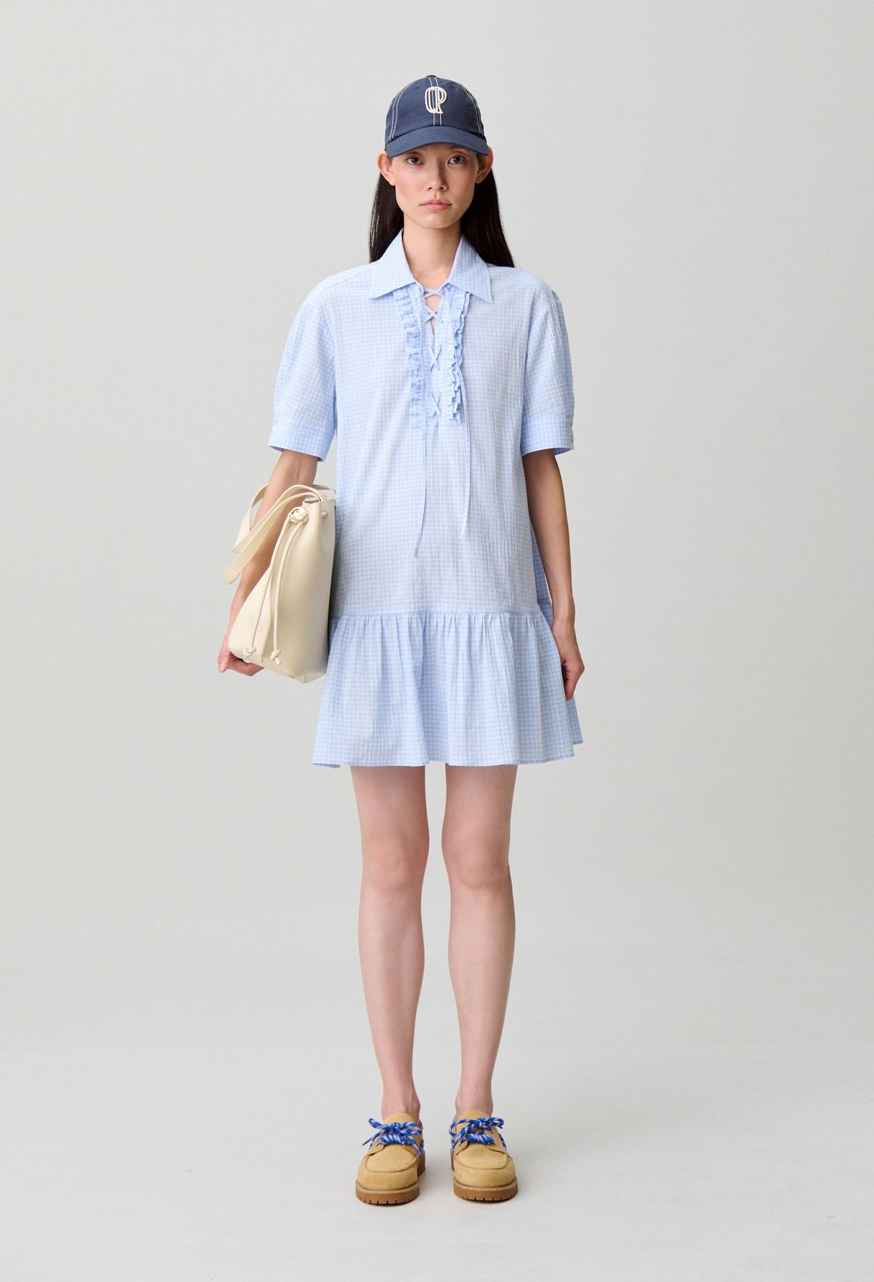 Vestido corto con volantes y lazada - Mujer - Multico - Claudie Pierlot