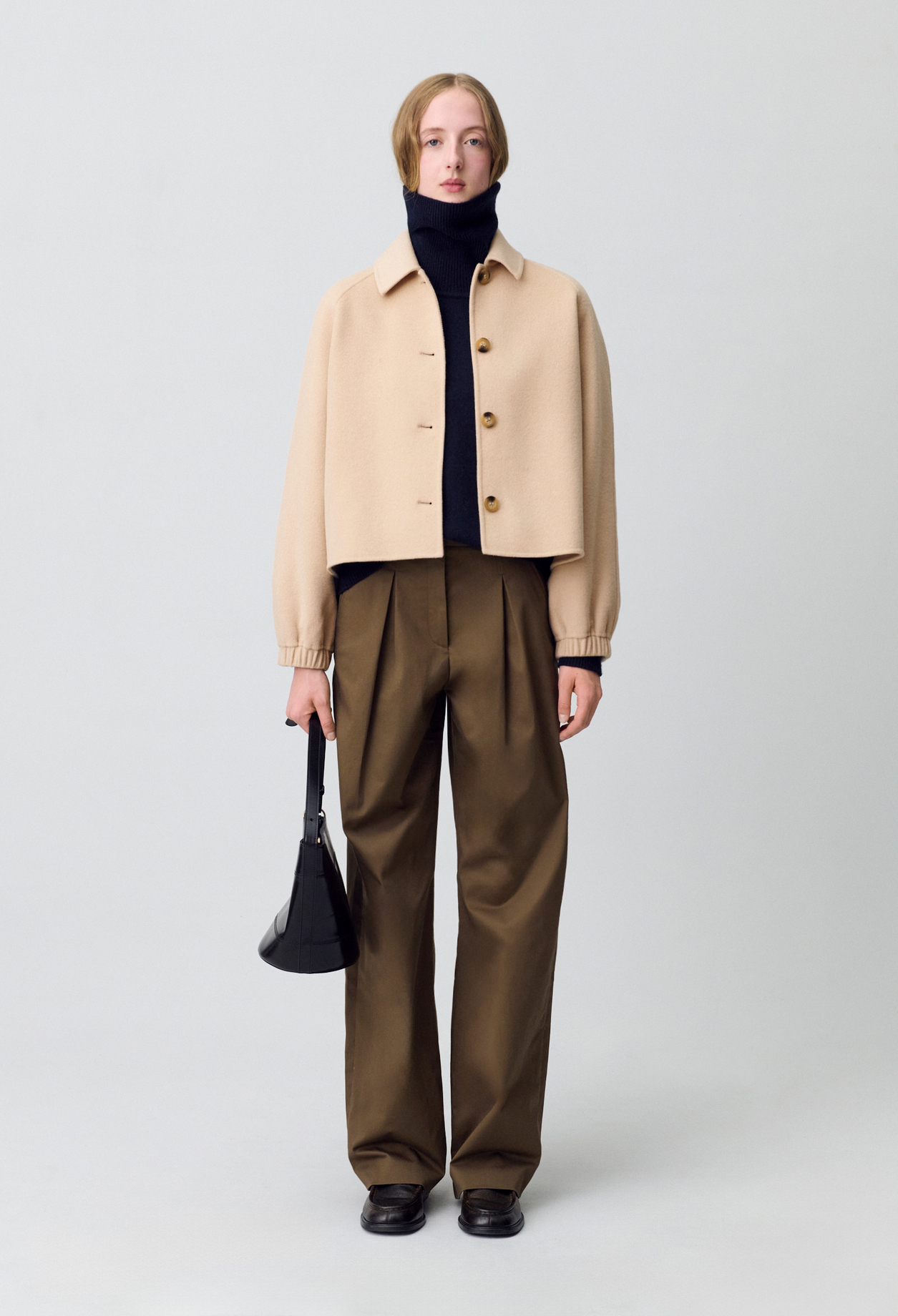 Chaqueta corta cuello camisa - Mujer - Beis - Claudie Pierlot